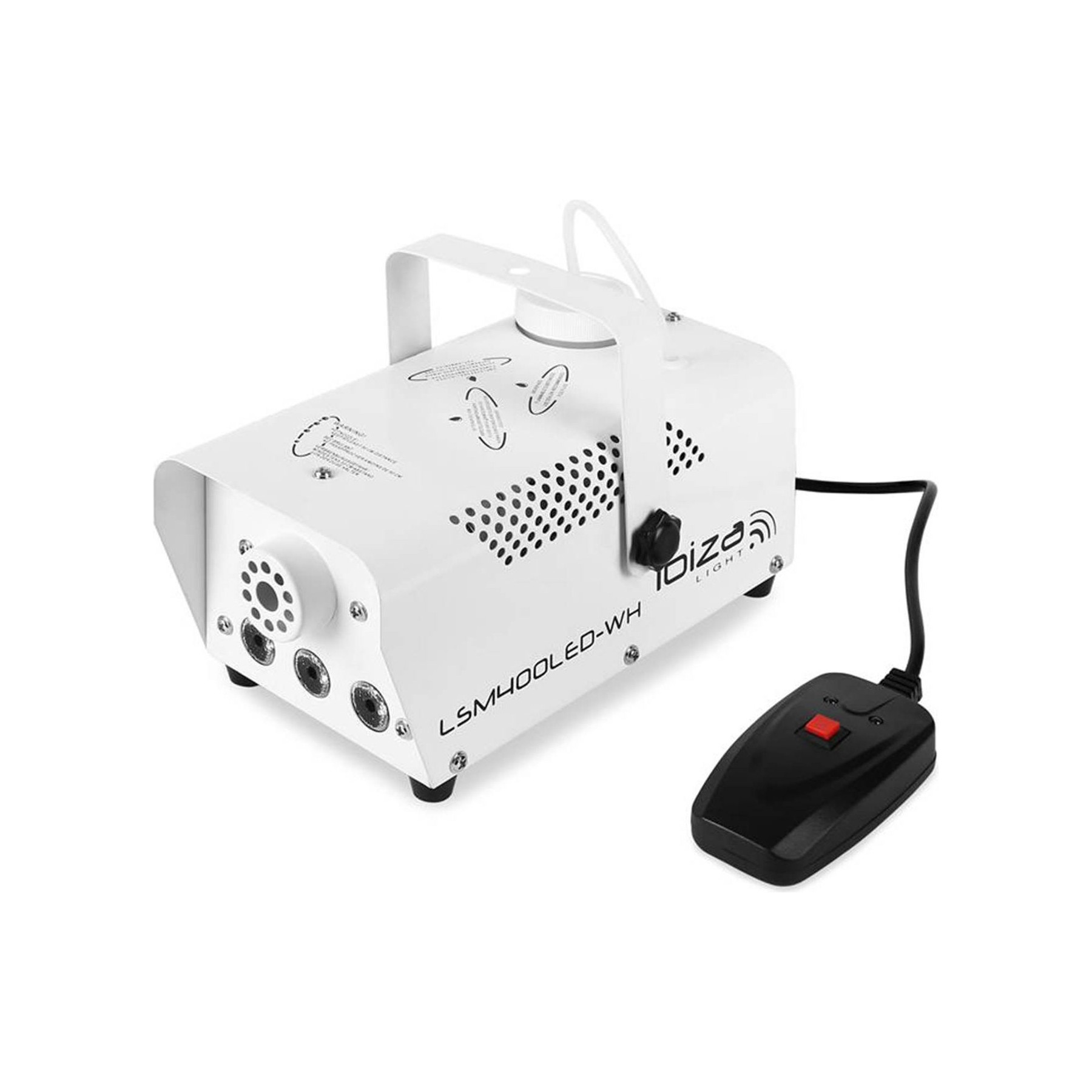 Machine à fumée IBIZA Mini machine à fumée 400W LED/Blanche