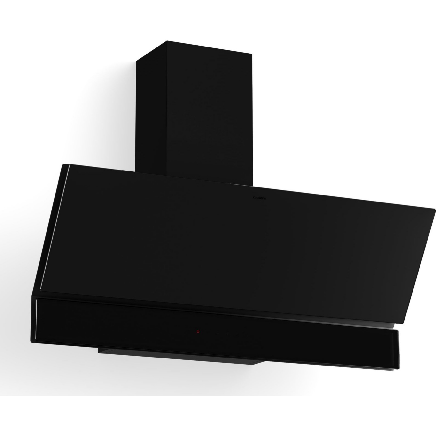 Hotte décorative murale inclinée KLARSTEIN Velaire 90cm CEE A++ 820 m³/h 60 dB Noir