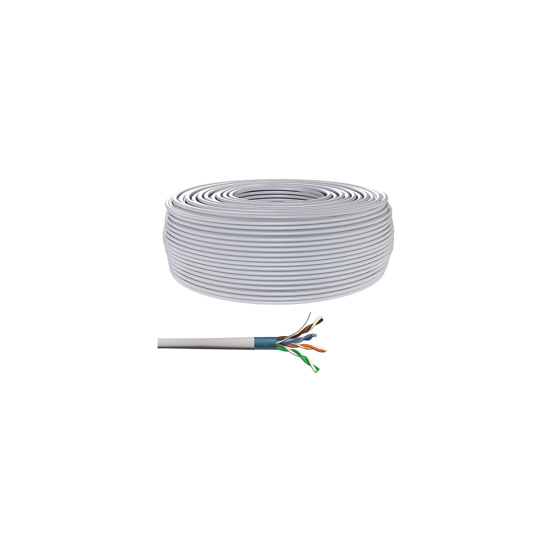 KOMELEC Câble Ethernet Cat6 multibrin blindé 50m