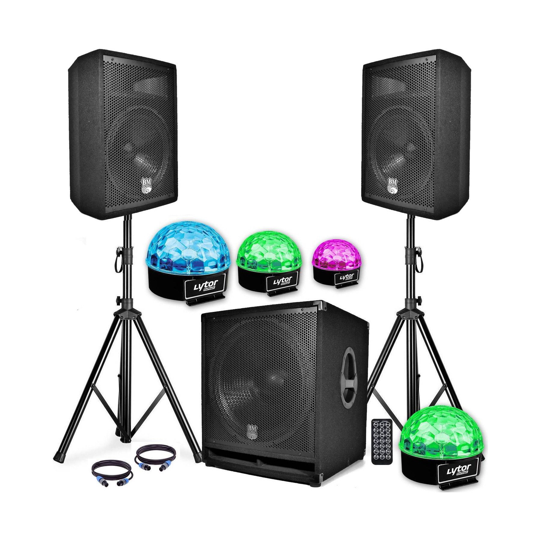 Pack sono BM SONIC BMS1812 USB/Bluetooth 2400W  Sub 18" + 2
