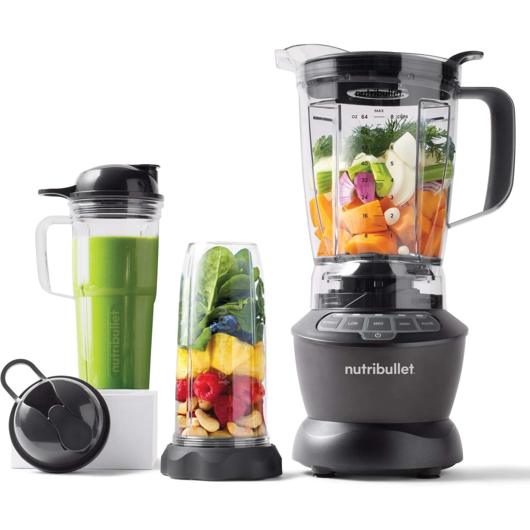 Blender NUTRIBULLET NBF500DG Combo gris 5 accessoires