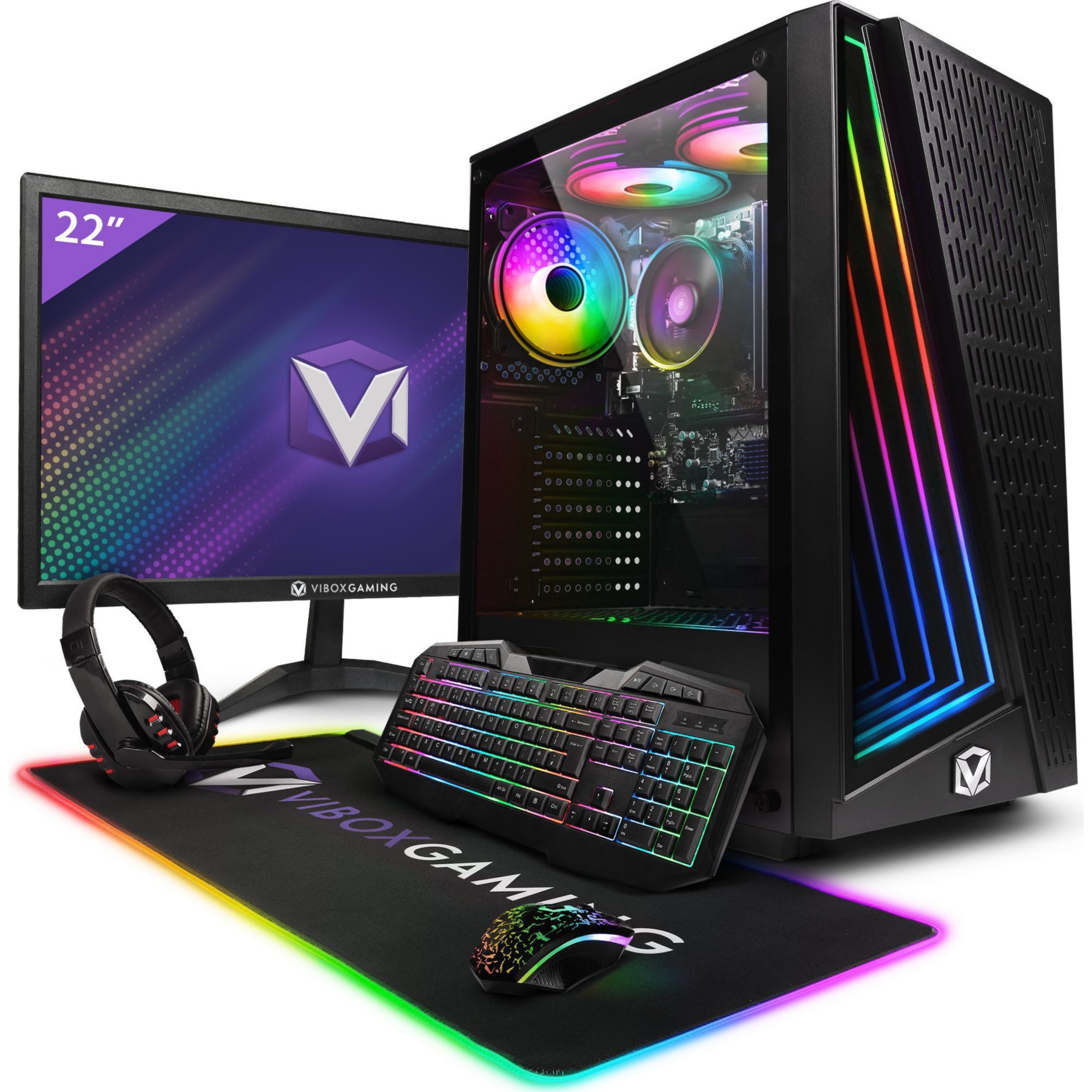 PC Gamer VIBOX 3200G • 8 Go RAM • 480 Go SSD • Linux OS