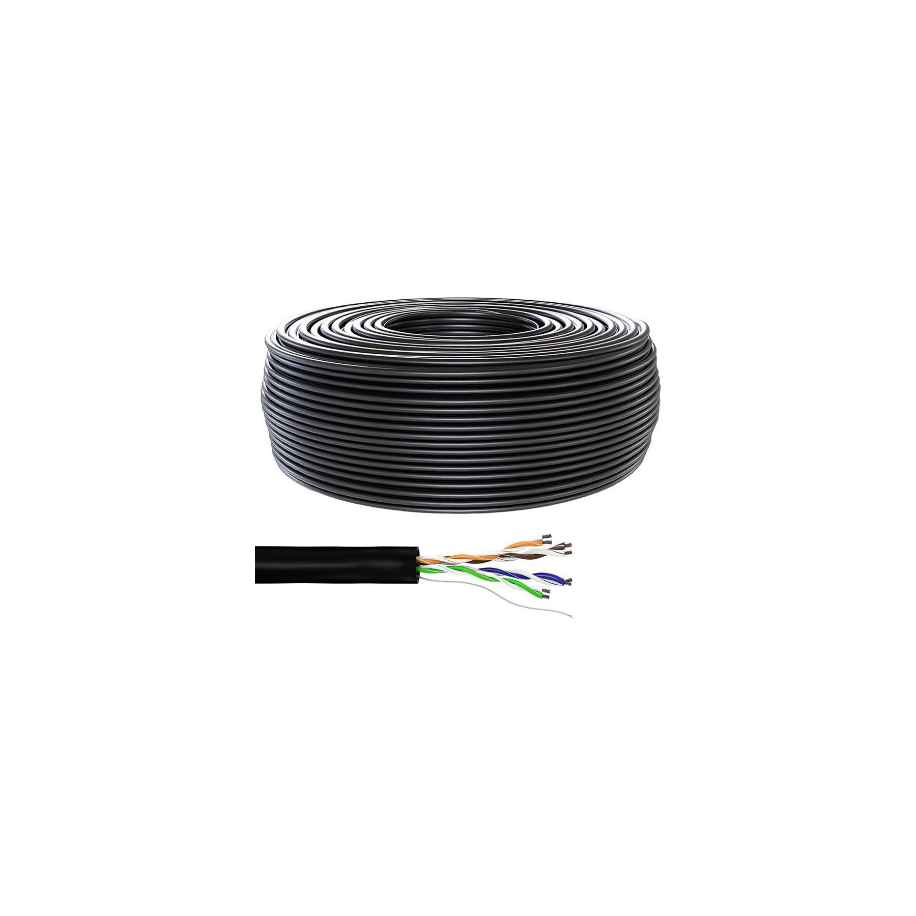 KOMELEC Cat 6 multibrin U/UTP CCA extérieur