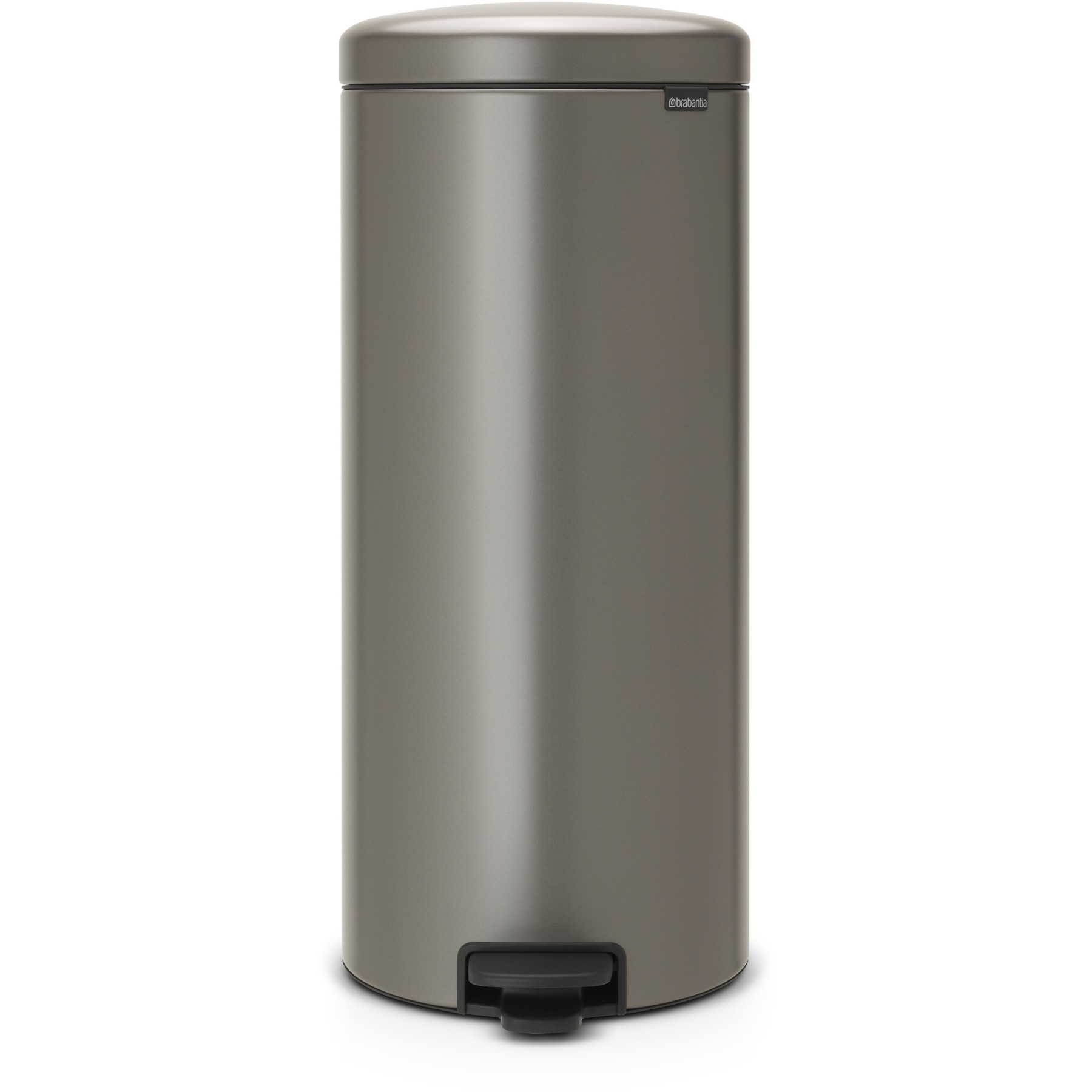 Poubelle de cuisine manuelle BRABANTIA à pédale NewIcon 30L Platinium