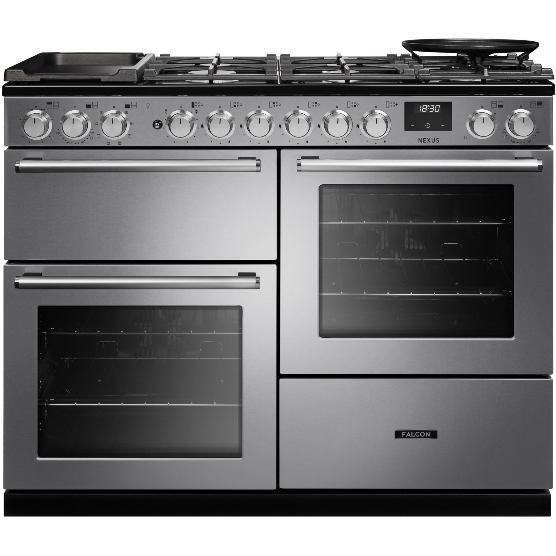 Piano de cuisson mixte FALCON NEXUS NGC OC  TAB GAZ 110 CM INOX CHROME