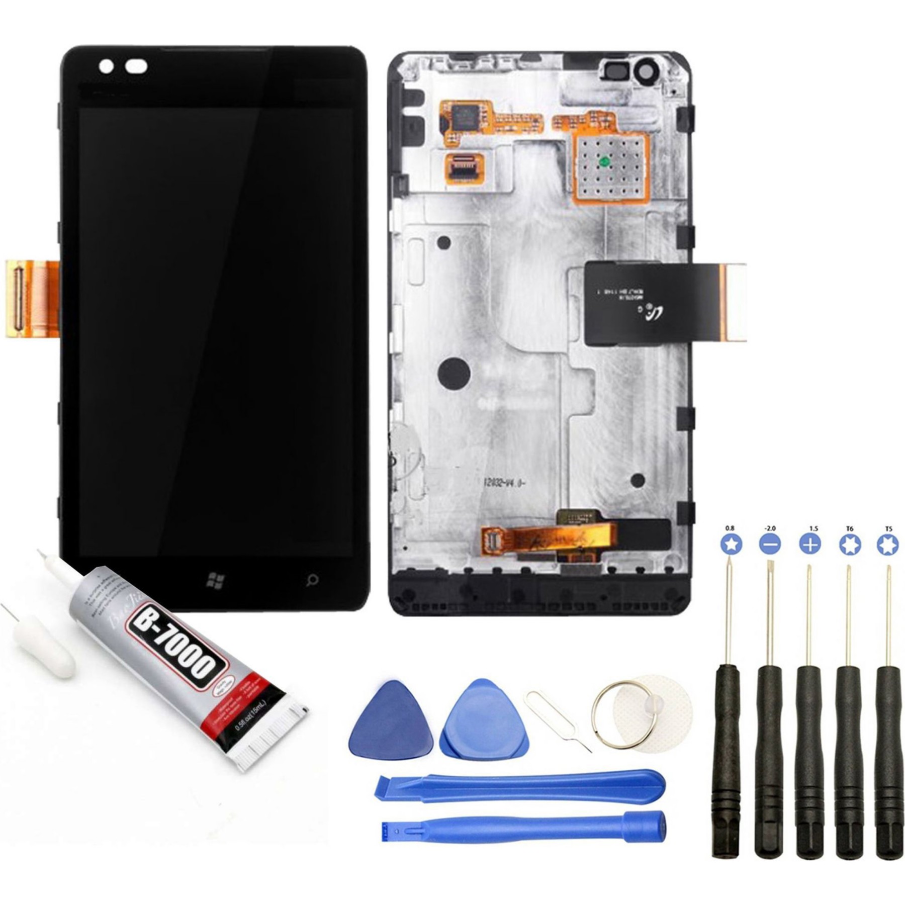 Ecran téléphone VISIODIRECT Vitre + LCD pour Nokia Lumia 900 NOIR