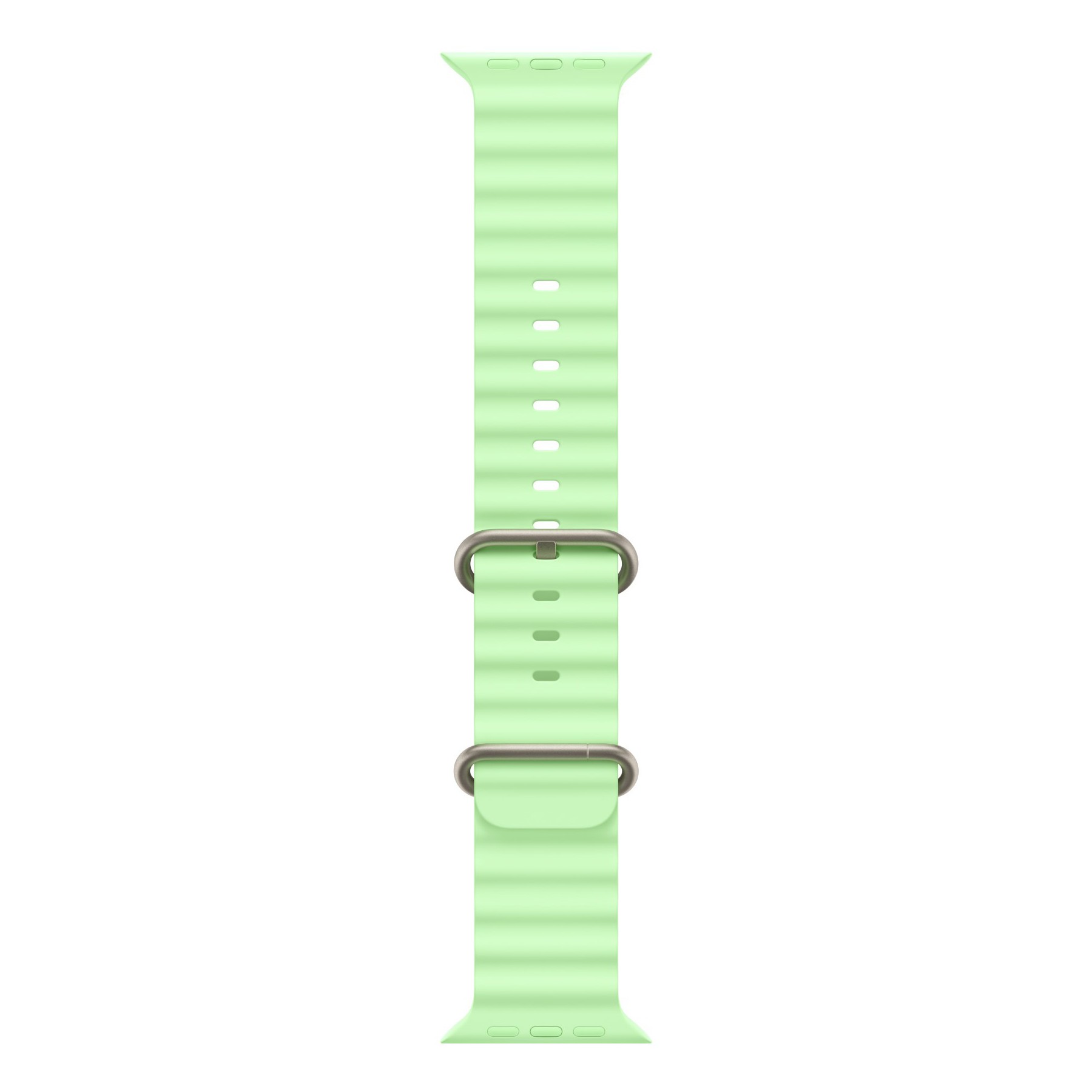 Bracelet APPLE 49 mm  Océan vert fluo - Ftitane naturel