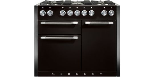 Piano de cuisson gaz FALCON Semi Pro MERCURY 110 NOIR MAT INOX POLI