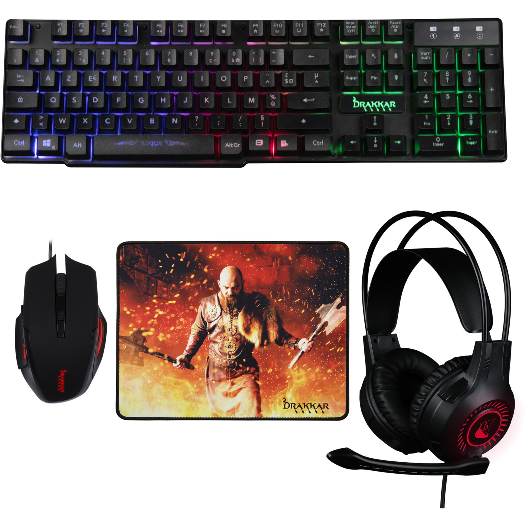 Clavier gamer KONIX Drakkar 4 en 1 Rogue
