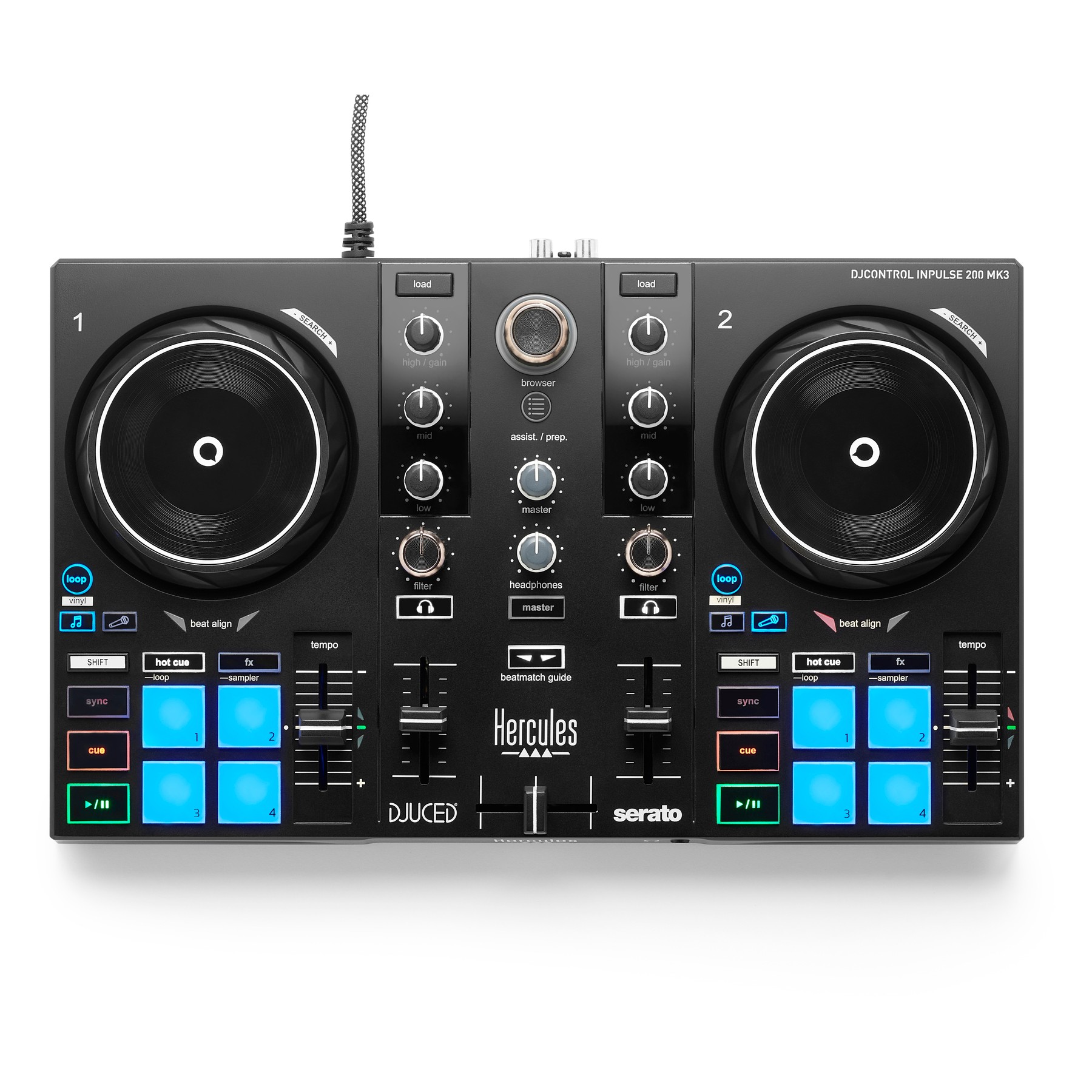 Contrôleur USB HERCULES DJCONTROL INPULSE 200 MK3