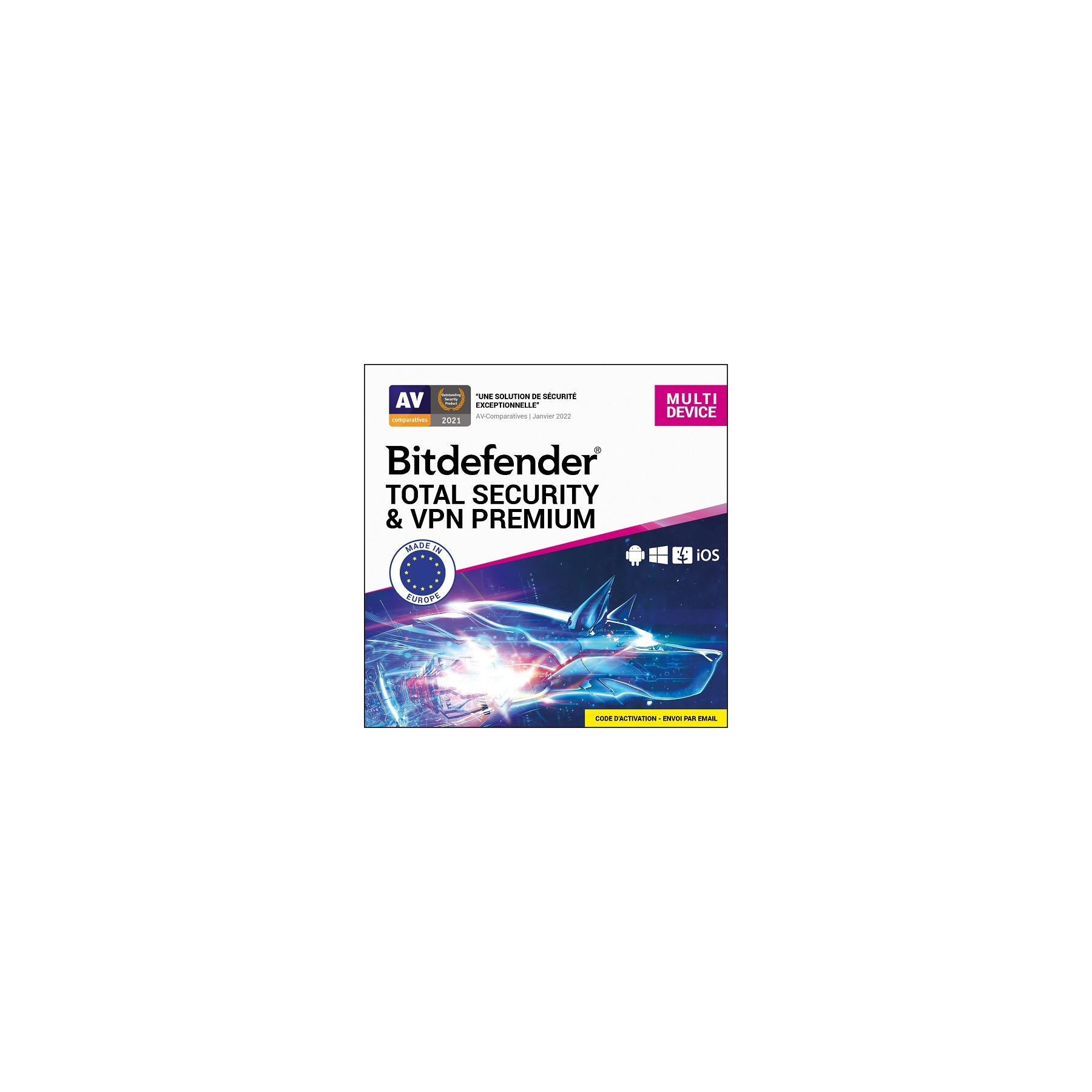 Logiciel antivirus et optimisation BITDEFENDER Total Security & VPN 1 an 10 postes