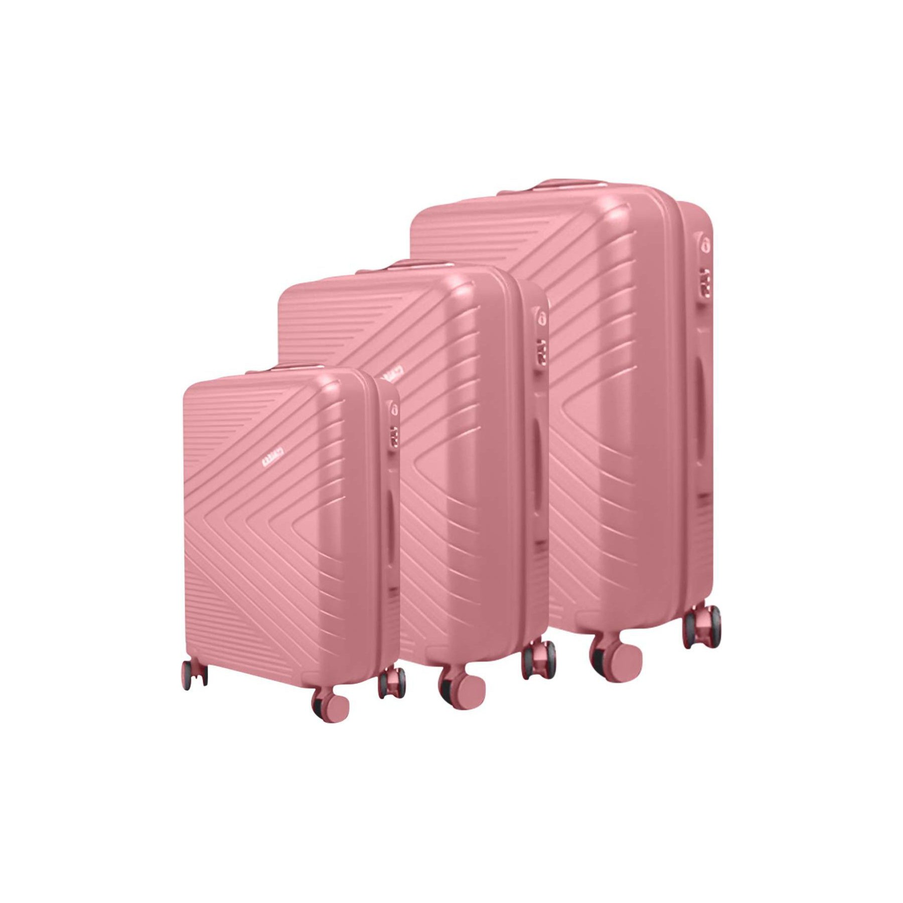 Valise AVIZAR Texturées Chevron Strié avec Serrure TSA