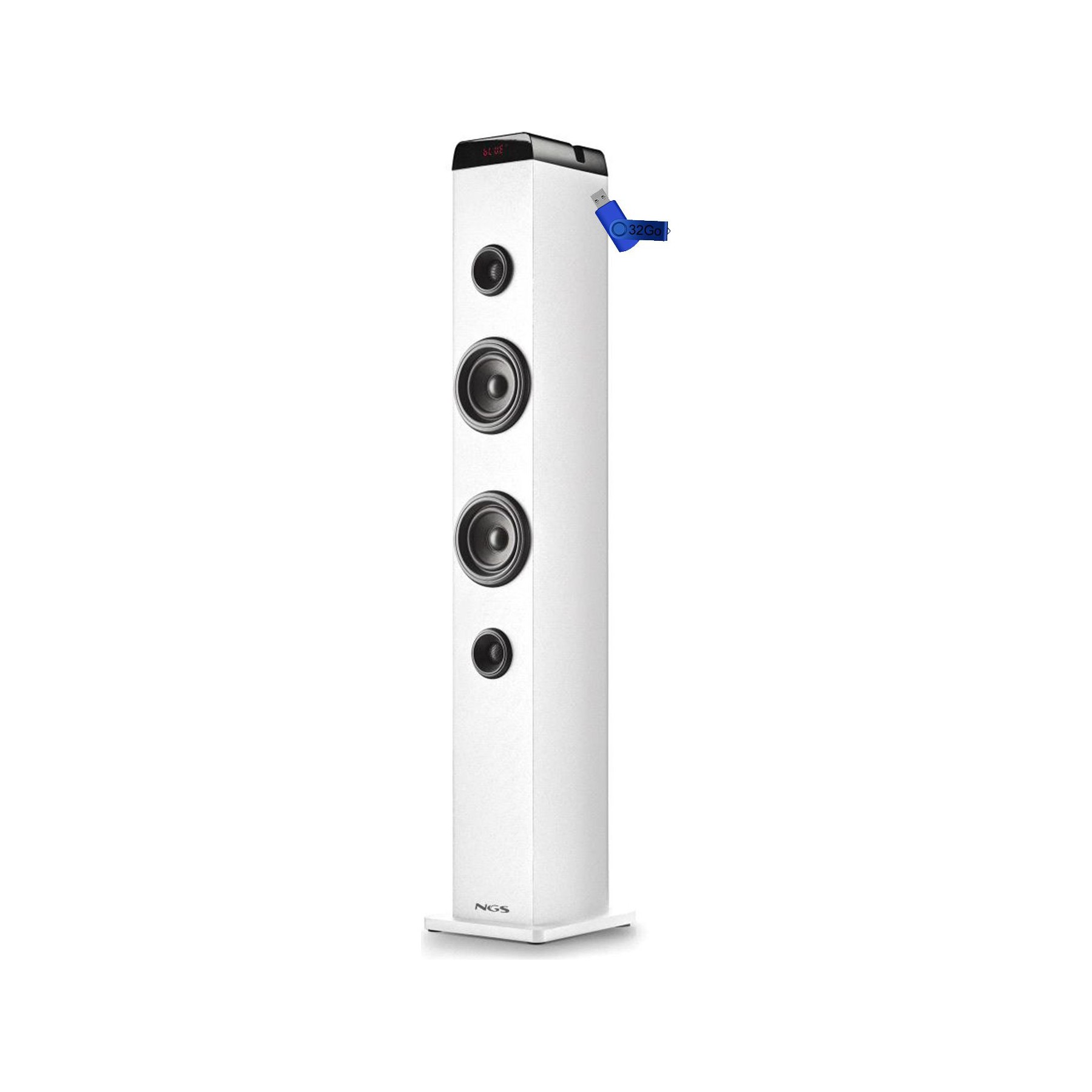Enceinte Bluetooth NGS Tour de son Ngs SKYCHARMPROWHITE, Foncti