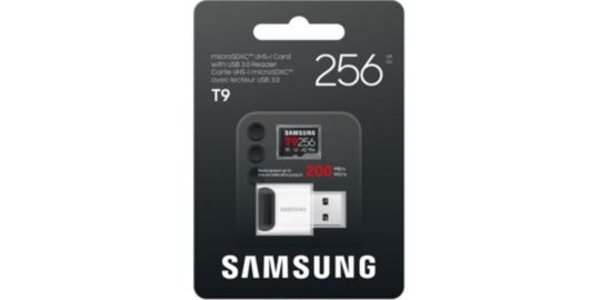 Carte Micro SD SAMSUNG T9 256G avec Lecteur U3 V30 A2 Classe 10