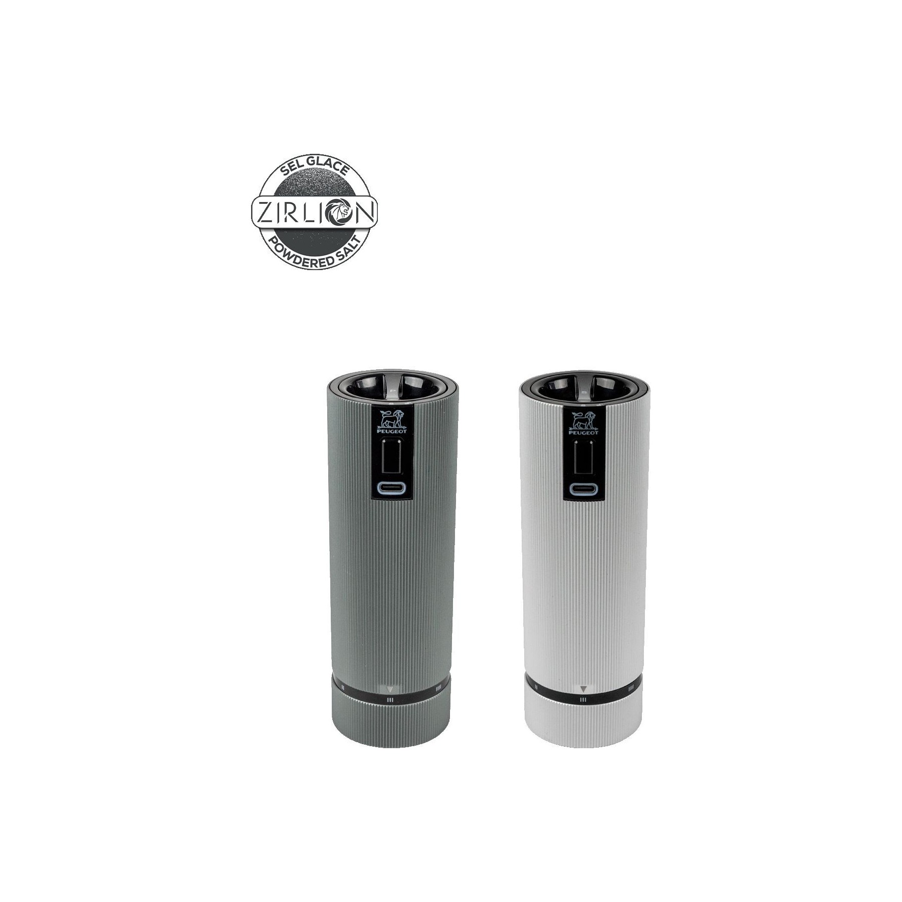 Duo moulins à poivre et sel PEUGEOT Line Electric Aluminiumminium Carbone
