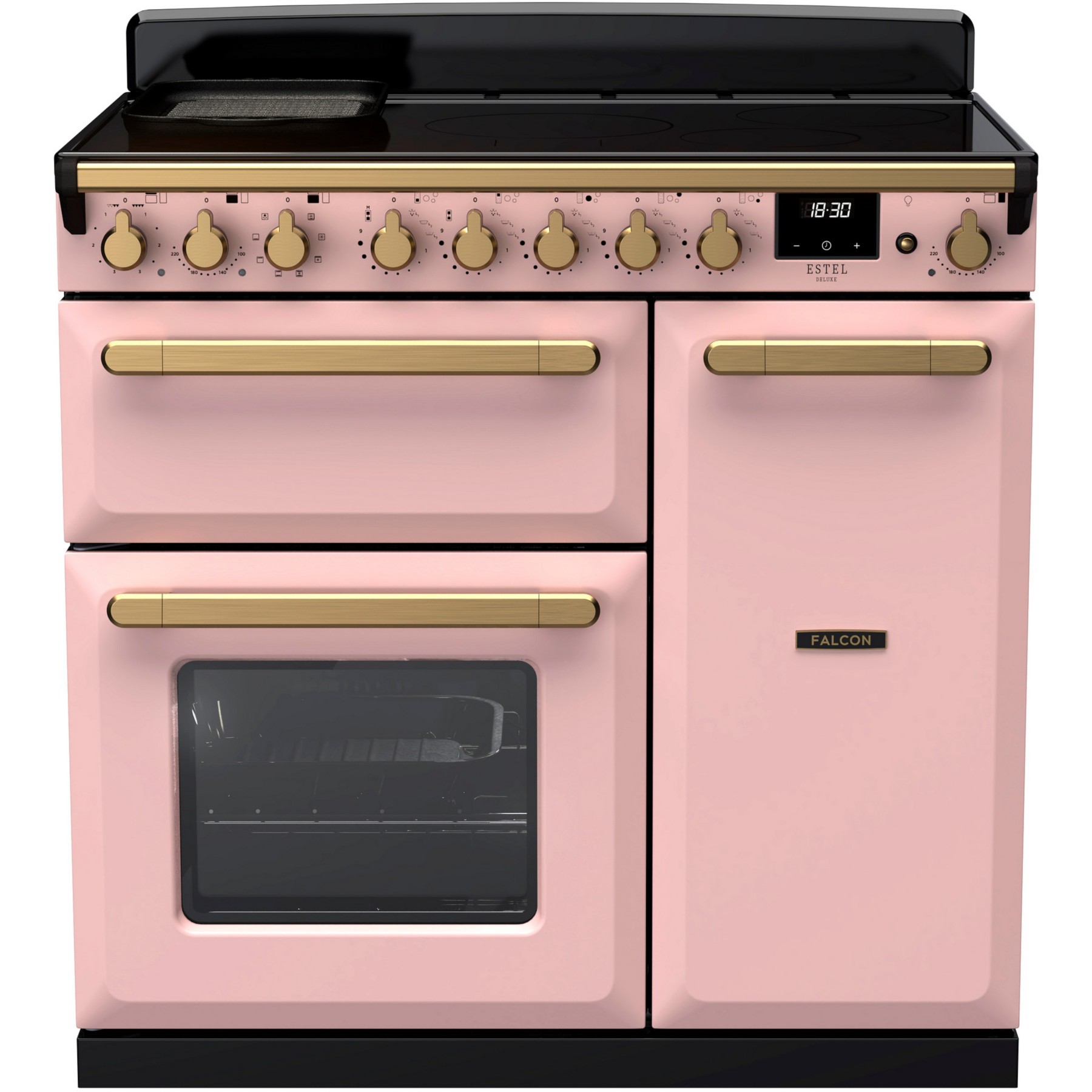 Piano de cuisson induction FALCON ESTEL DELUXE TAB IND 90 CM ROSE PASTEL L