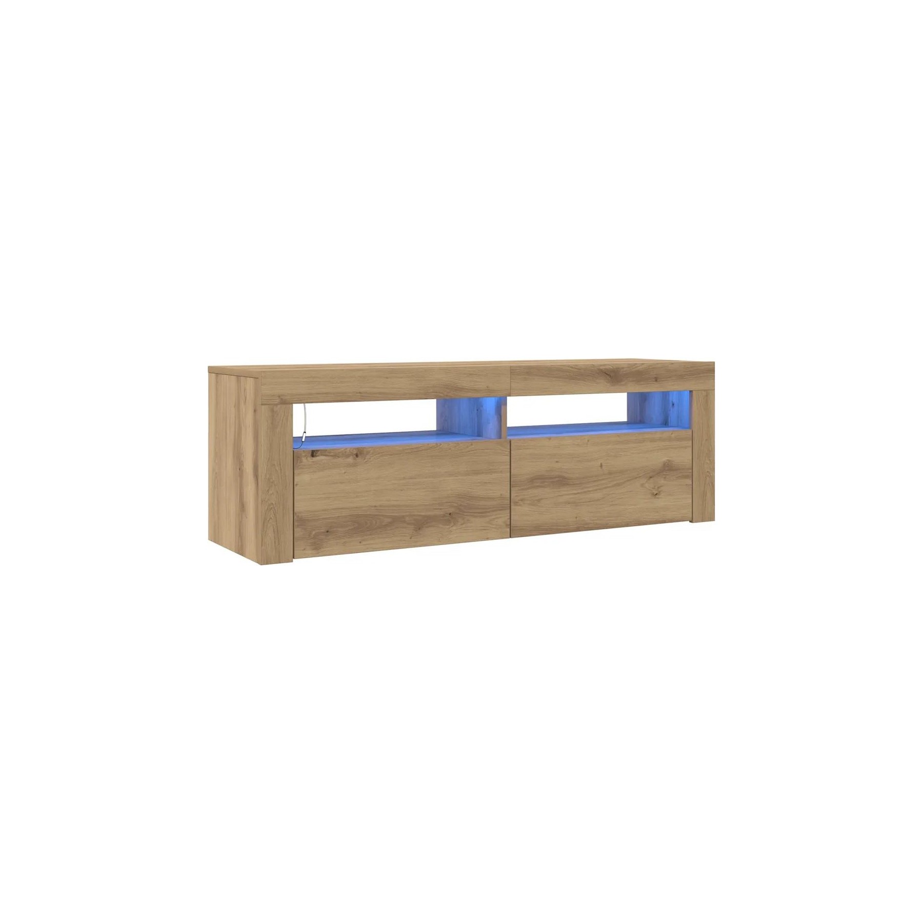 Meuble TV HELLOSHOP26 Meuble TV flottant moderne avec lumières