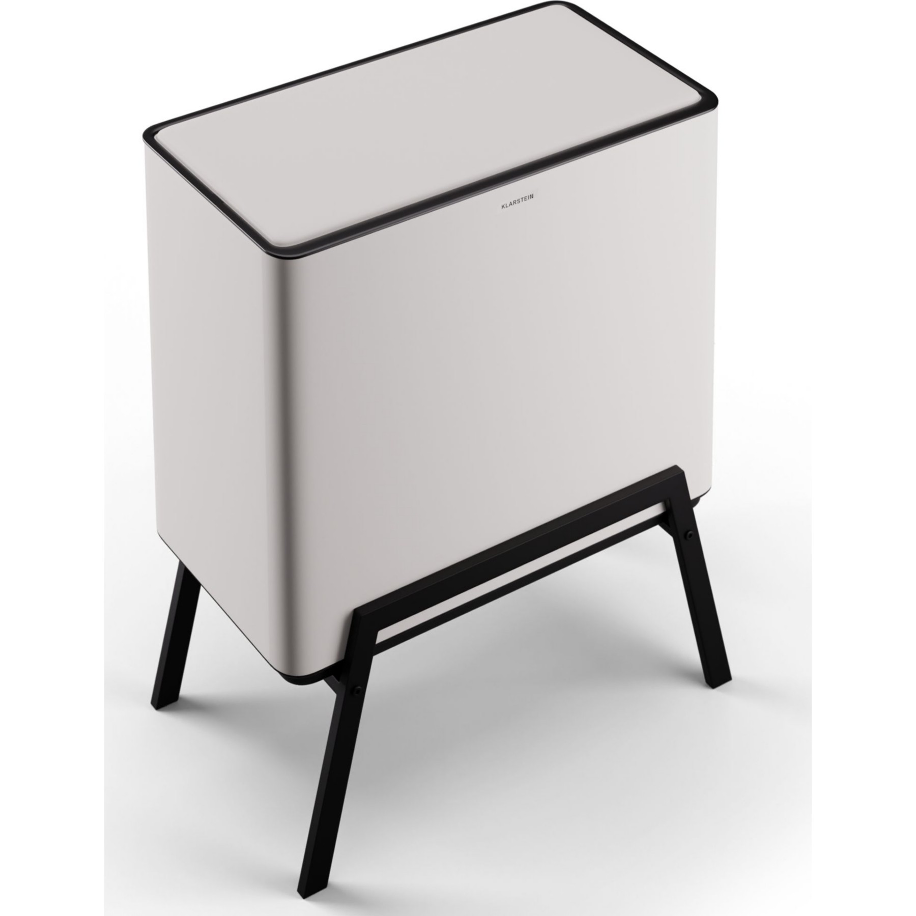 Poubelle de cuisine tri sélectif KLARSTEIN Yuma 40L bac à compost avec pieds Blanc