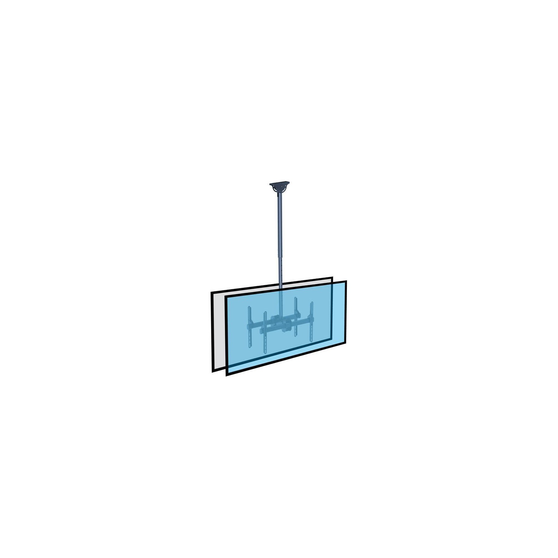 Support mural TV KIMEX pour 2 écrans TV 37-70", haut. 106-156cm