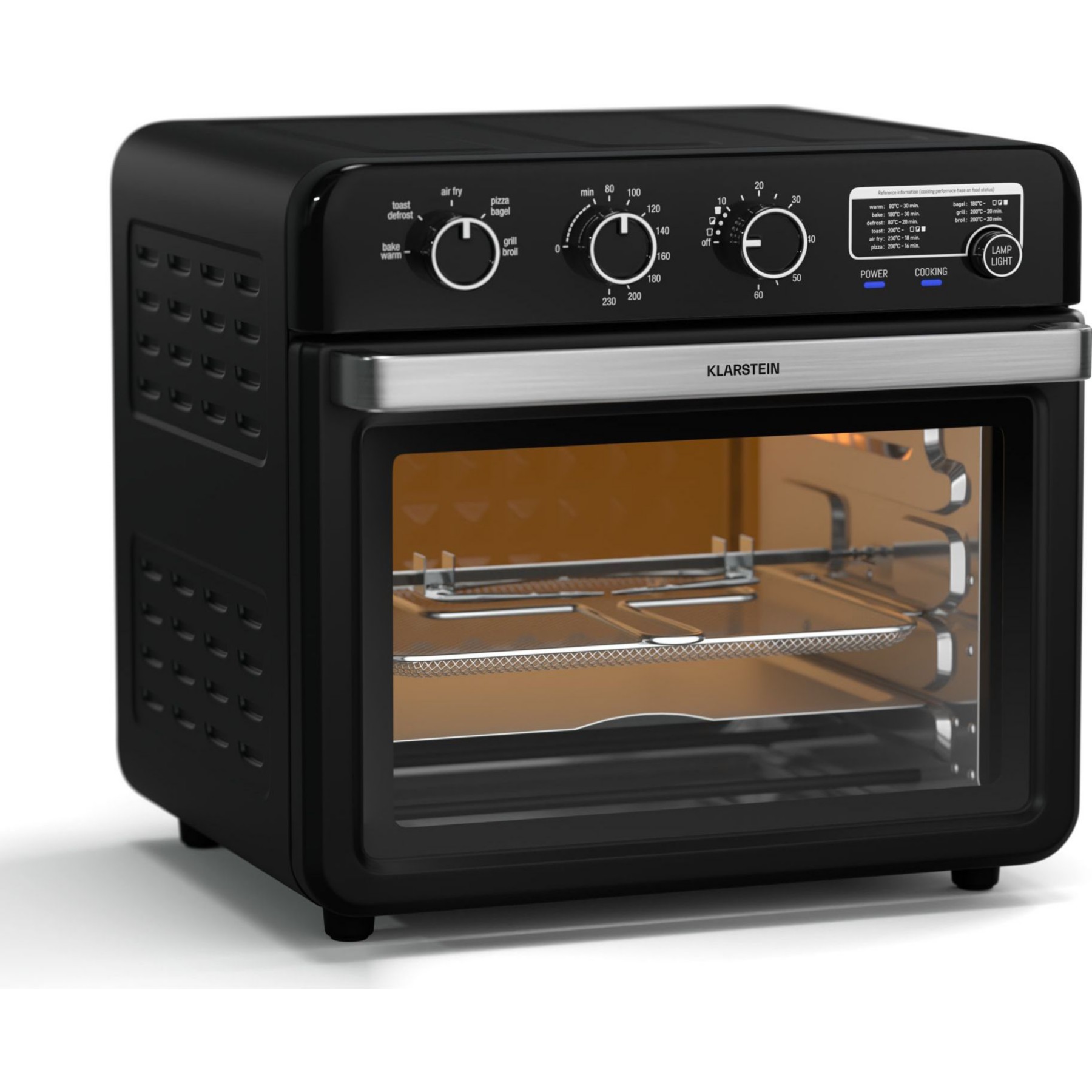 Friteuse sans huile KLARSTEIN Airfryer Air Glaz 2000 W 34 L
