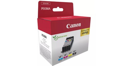 Cartouche d'encre CANON Pack Multipack 4 Originales CLI-581 Couleurs (C/M/Y/BK) - 2078C008