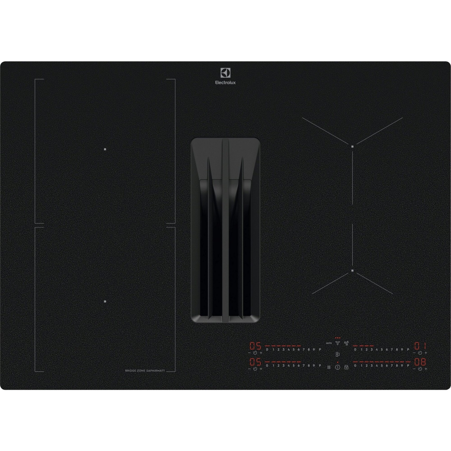Plaque induction aspirante ELECTROLUX KCC73443CZ SaphirMatt® - Hotte intégrée et Résistante aux rayures