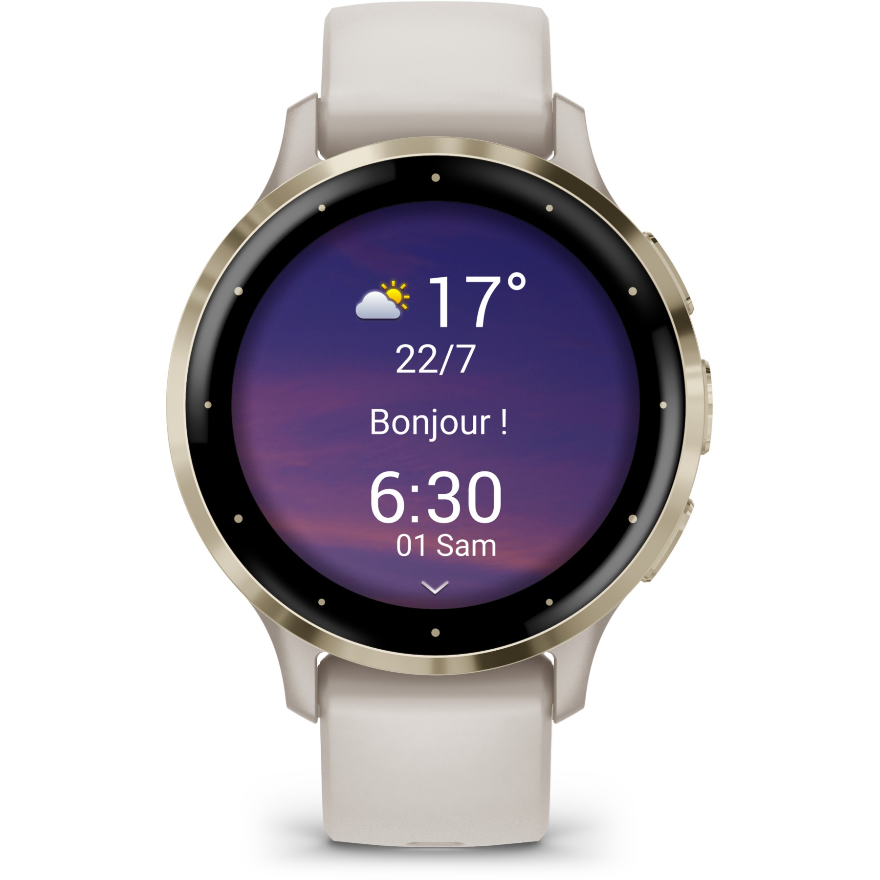 Montre sport GARMIN Venu 3S Sport et santé GPS AMOLED BT 41 mm Blanc