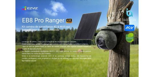 Caméra de surveillance EZVIZ EB8 PRO KIT 4G WIFI RANGER