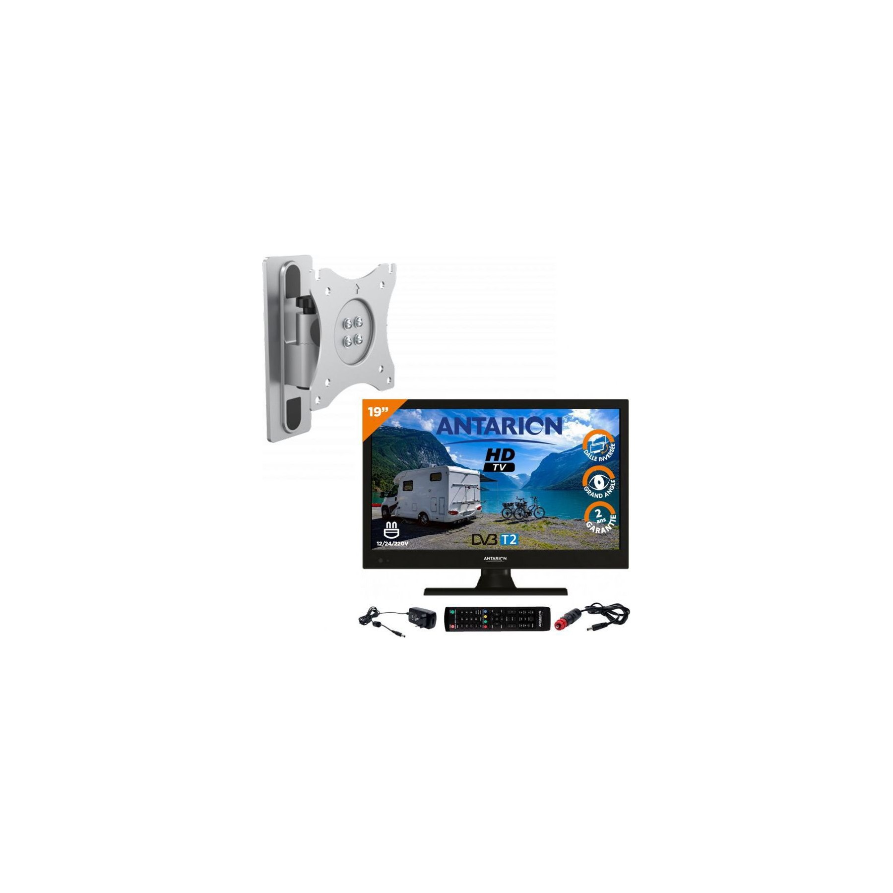 TV LED ANTARION Pack  Tv Led 19" 48cm Téléviseur Hd 12v