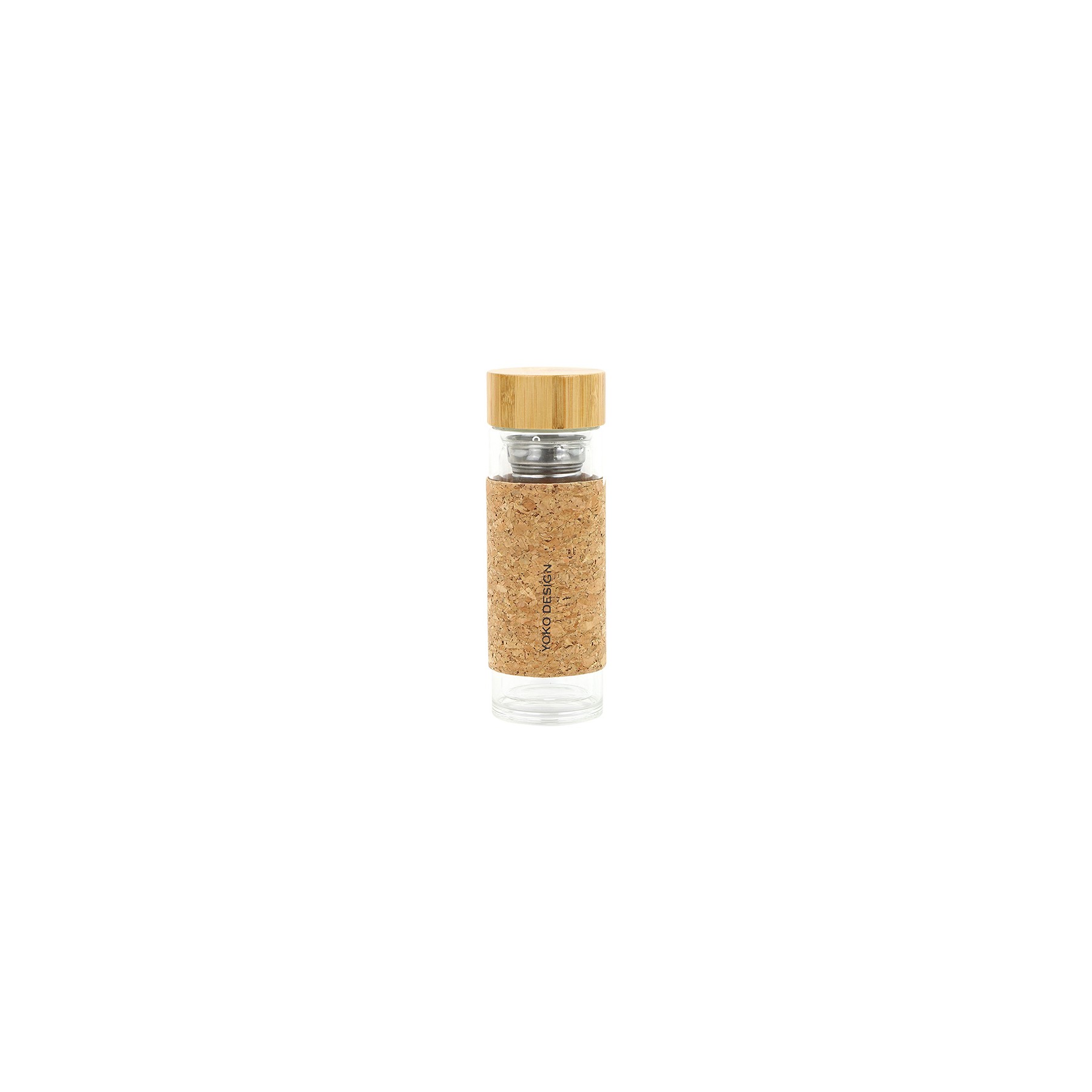 Bouteille isotherme YOKO En verre double paroi Natural Tea 350ML