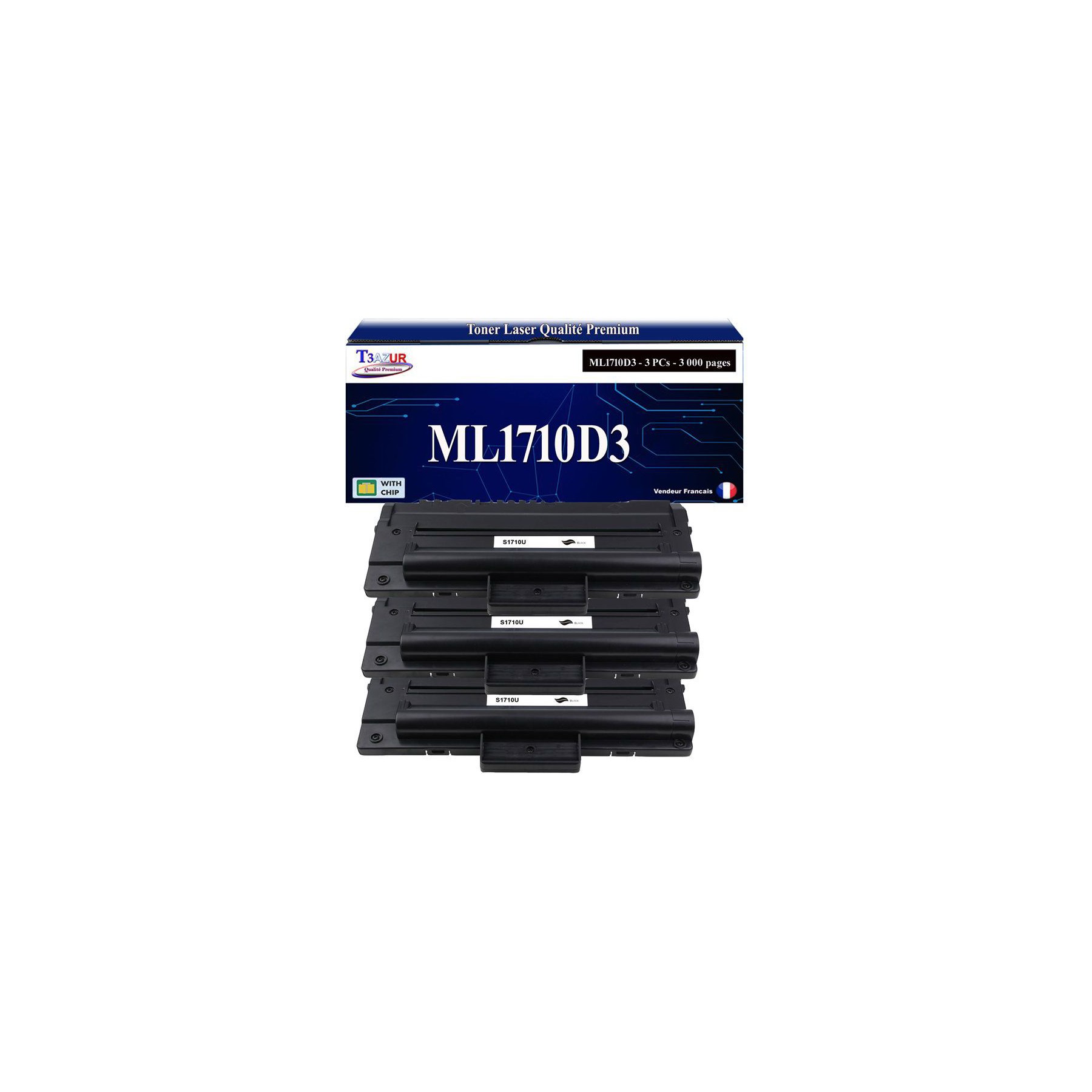 Toner T3AZUR pour Samsung SF-754P 750 565 755P (x3)