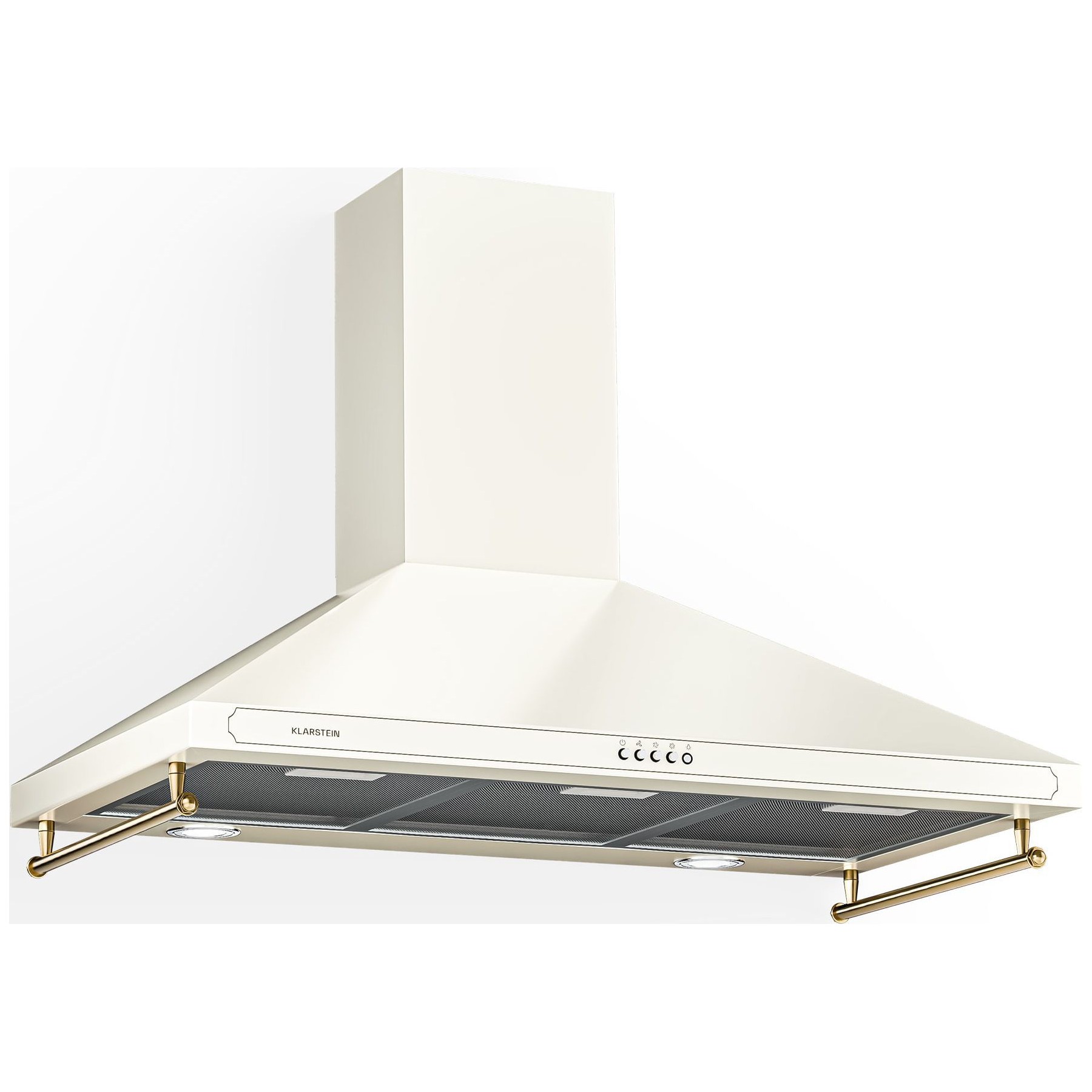Hotte décorative murale KLARSTEIN Victoria 90 cm rétro 644,5m³/h LED beige