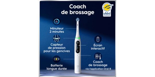Brosse à dents électrique ORAL-B iO6 Series White Luxe Edition