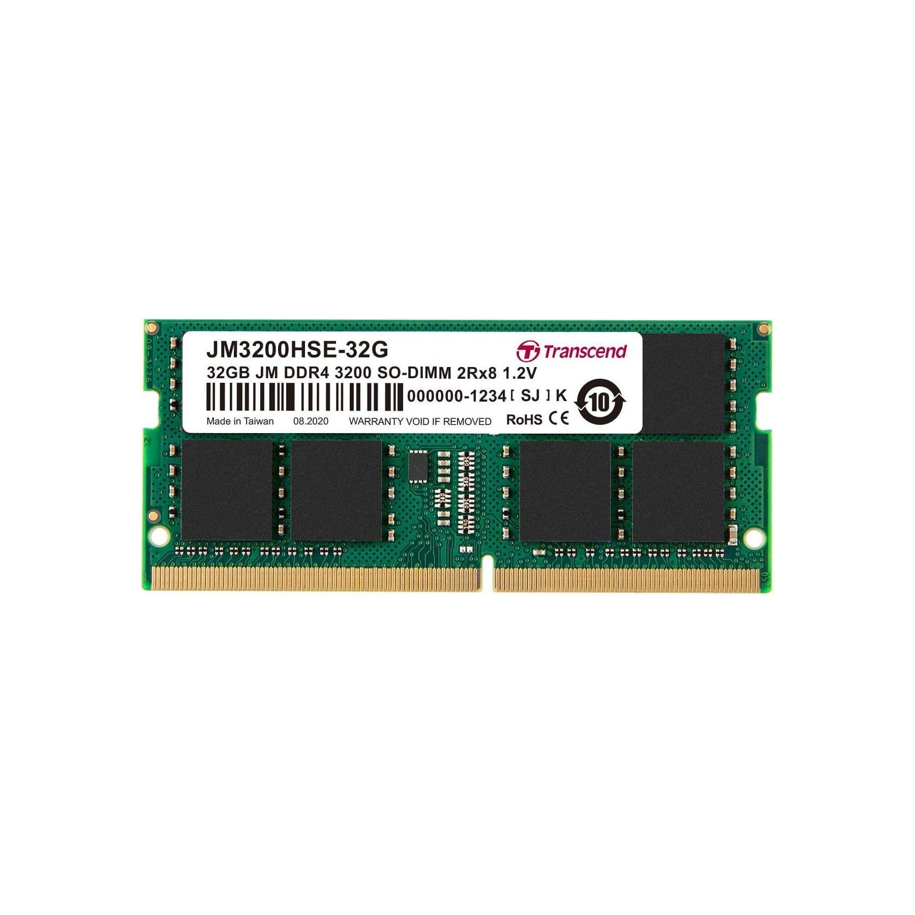 Mémoire vive TRANSCEND 32 Go DDR4 3200 Mhz SODIMM