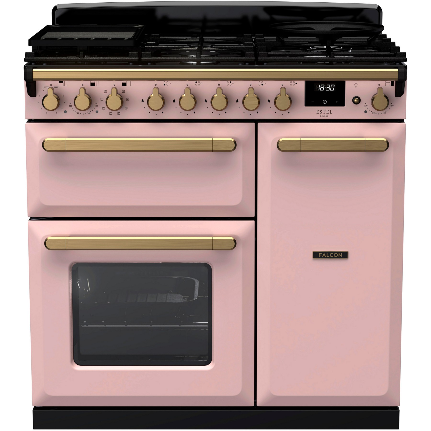 Piano de cuisson gaz FALCON ESTEL DELUXE TAB GAZ 90 CM ROSE PASTEL L