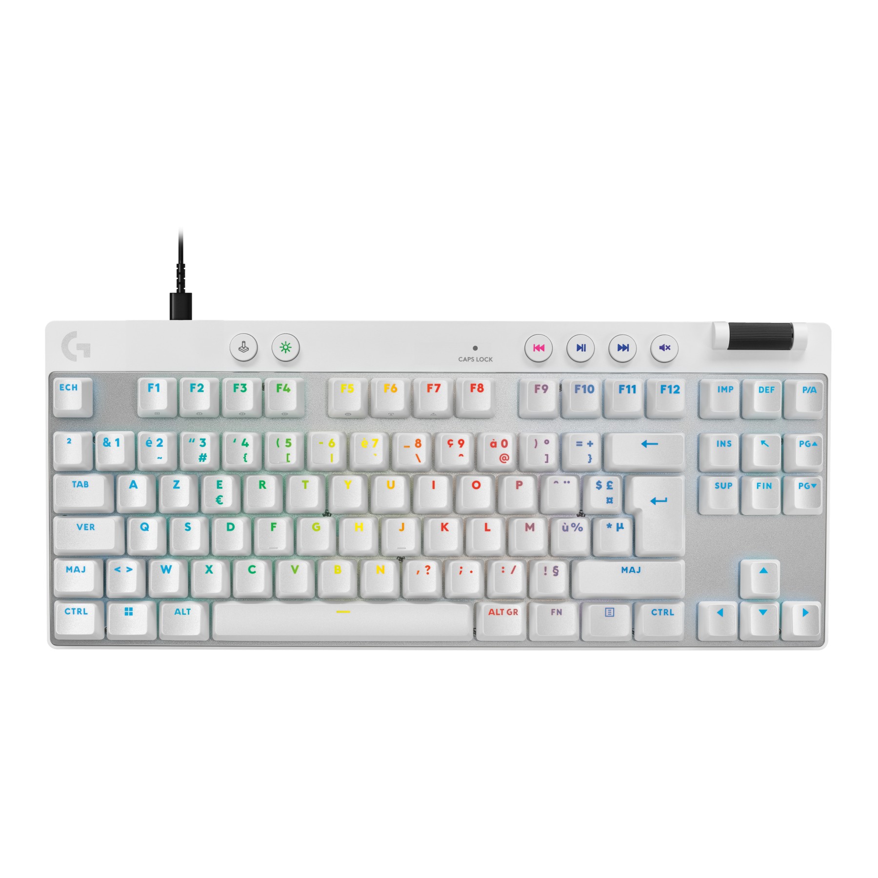 Clavier gamer LOGITECH G Pro X TKL Rapid Blanc