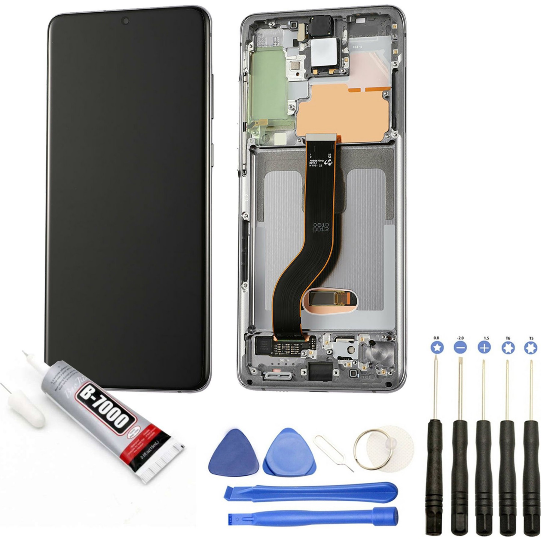 Ecran téléphone VISIODIRECT Vitre+Ecran LCD pour Samsung S20+