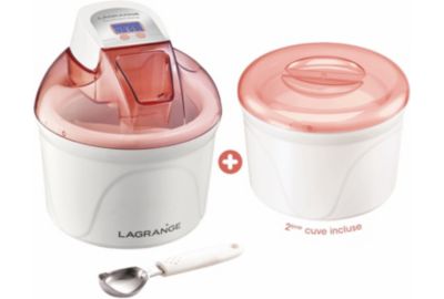 Sorbetière LAGRANGE Pomelo + 2ème cuve et cuillère glace