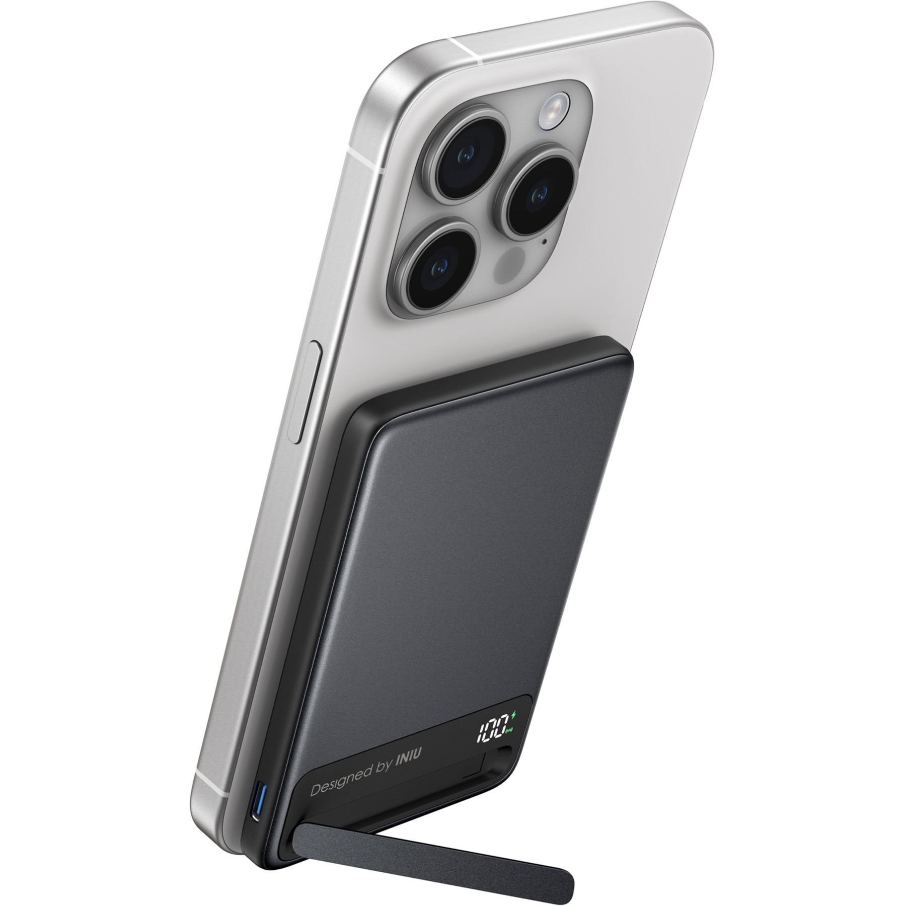 Batterie externe INIU 5000 mAh MagPro slim noir