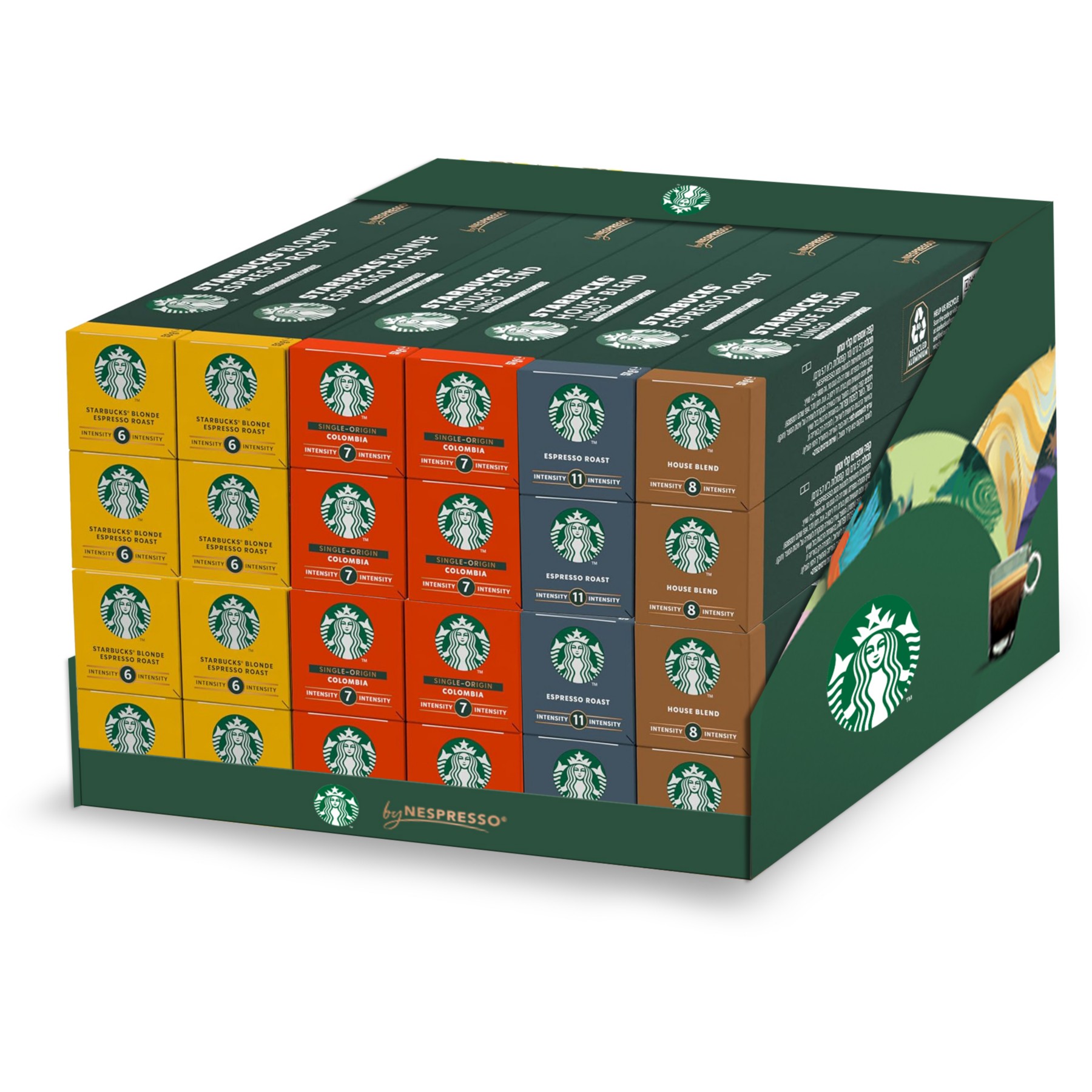 Capsules NESTLE STARBUCKS BY NESPRESSO Mix boites x24