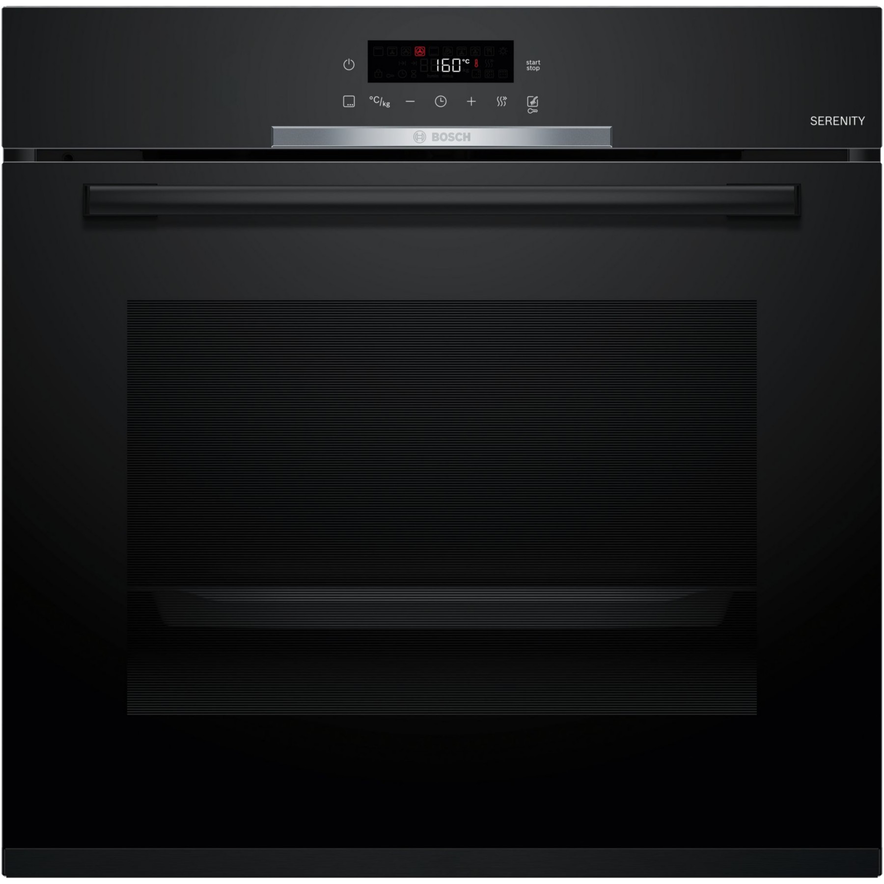 Four encastrable BOSCH HBA372BB4 - Chaleur pulsée - Hydrolyse - Pyrolyse - Porte froide - Mode Friture Sans Huile Air Fry
