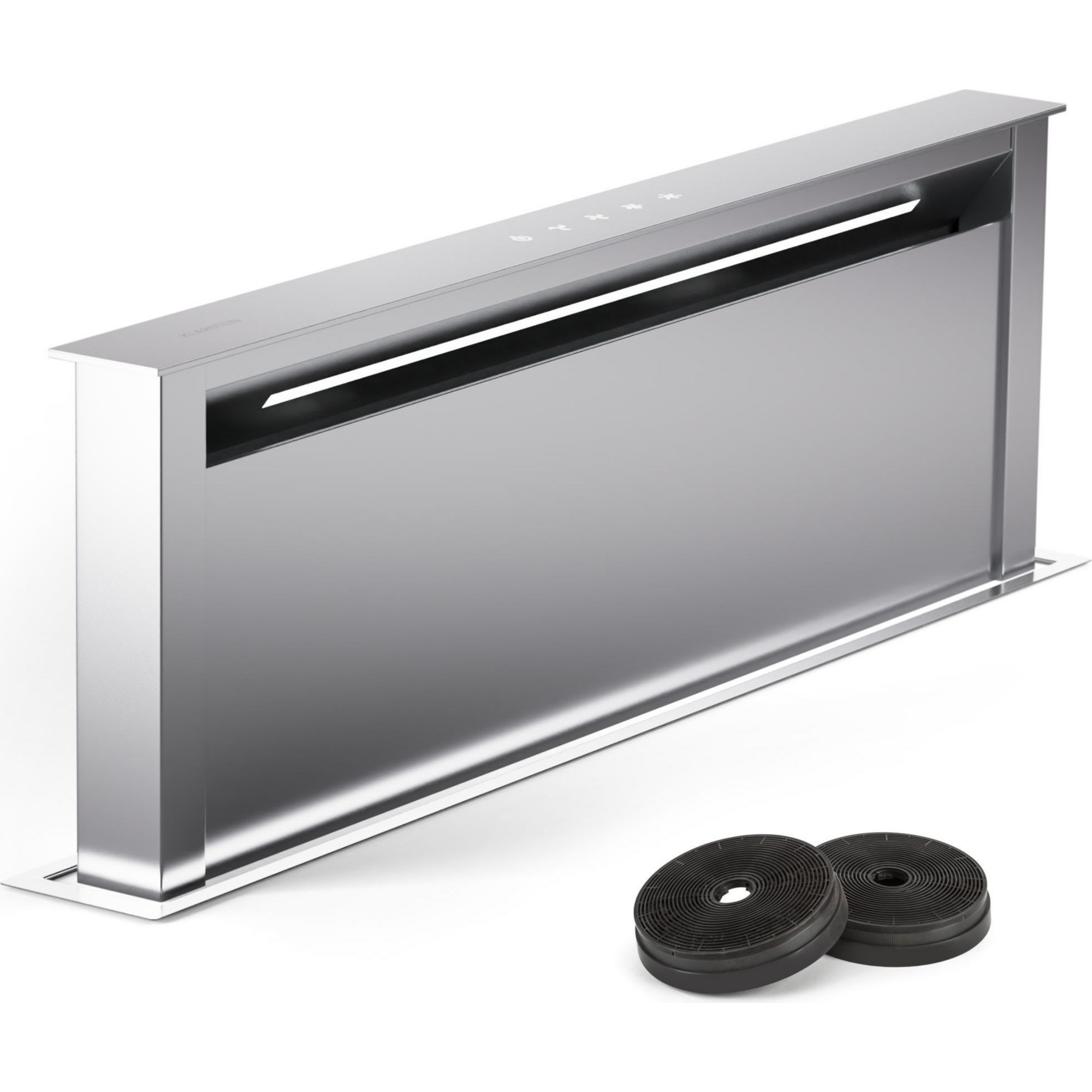 Hotte escamotable KLARSTEIN Royal Flush Eco 90cm 604m³/h A++ inox