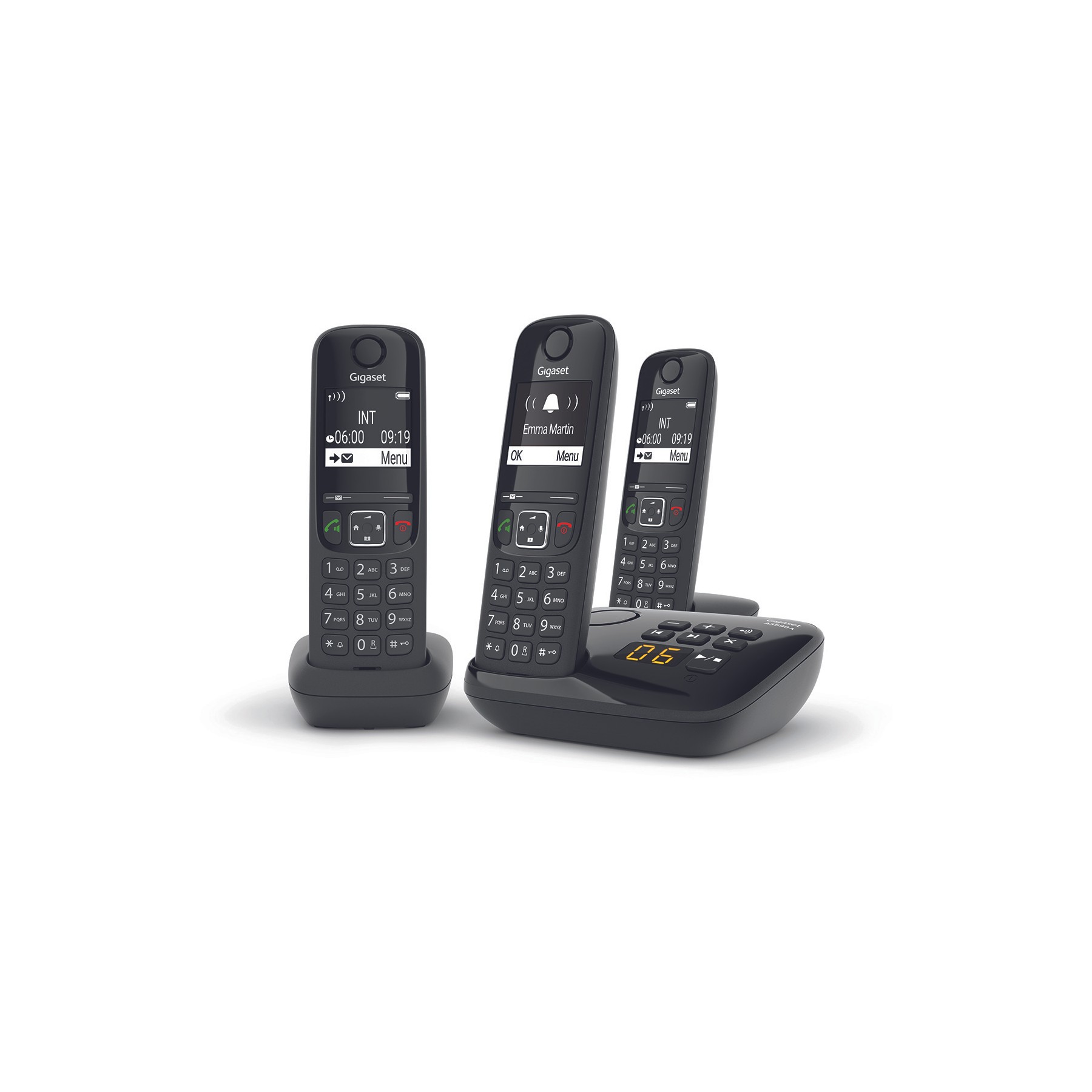 Téléphone sans fil GIGASET AS690 A Trio Noir