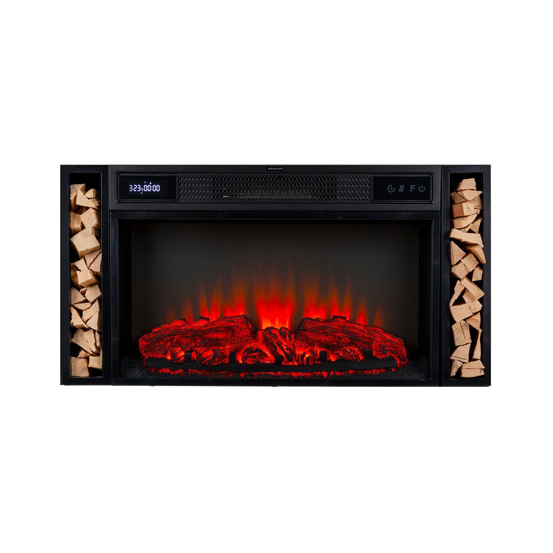 Cheminée électrique KLARSTEIN Villarrica 1900 W 38 m² LED mural Noir