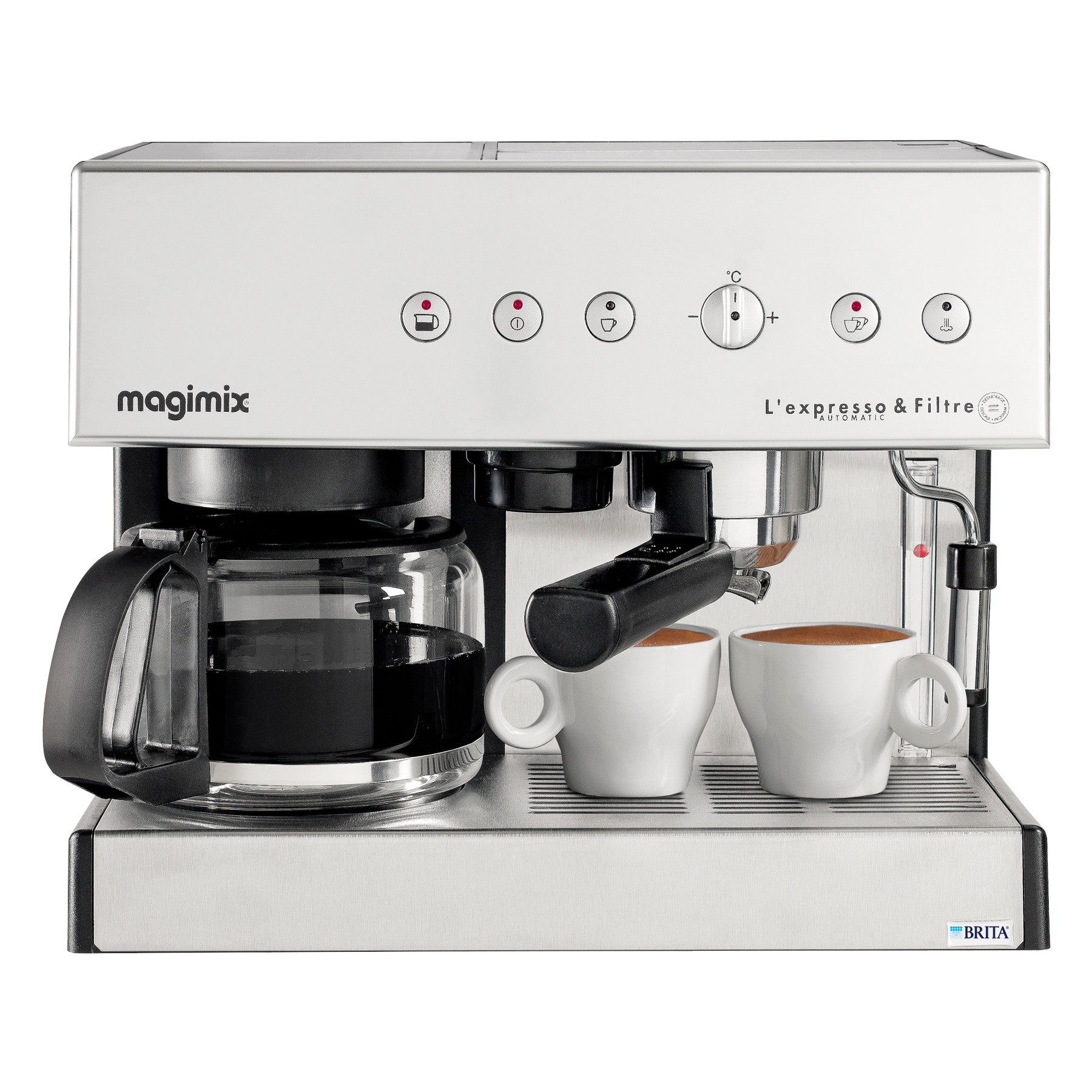 Expresso combiné cafetière MAGIMIX 11423 AUTO CHROME MAT