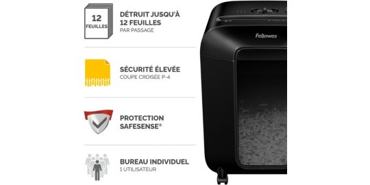 Destructeur FELLOWES MICROSHRED LX85 NOIR