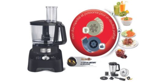 Robot multifonction MOULINEX FP821811 Double Force Noir+8 accessoires