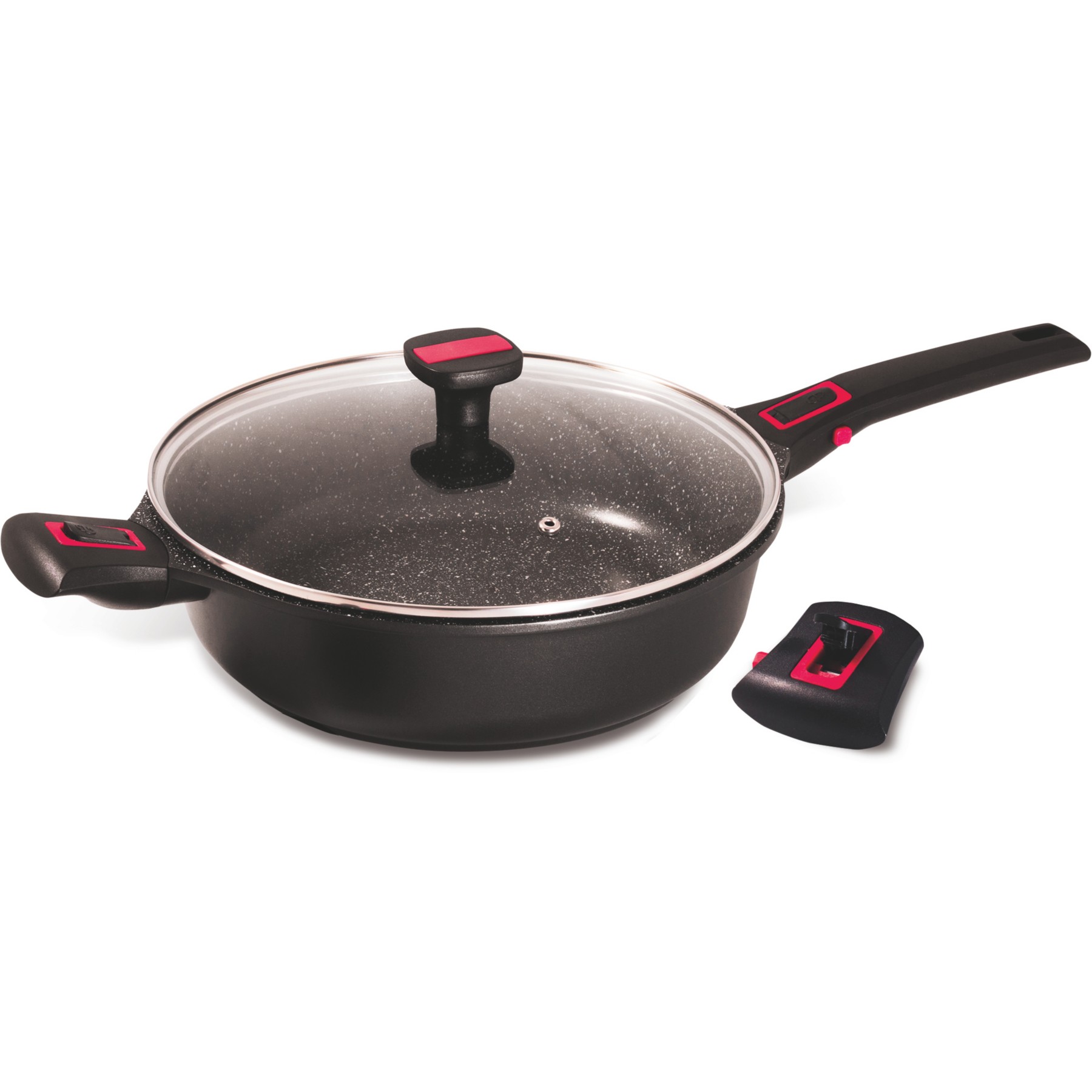 Sauteuse BAUMALU avec couvercle verre granit pro 28