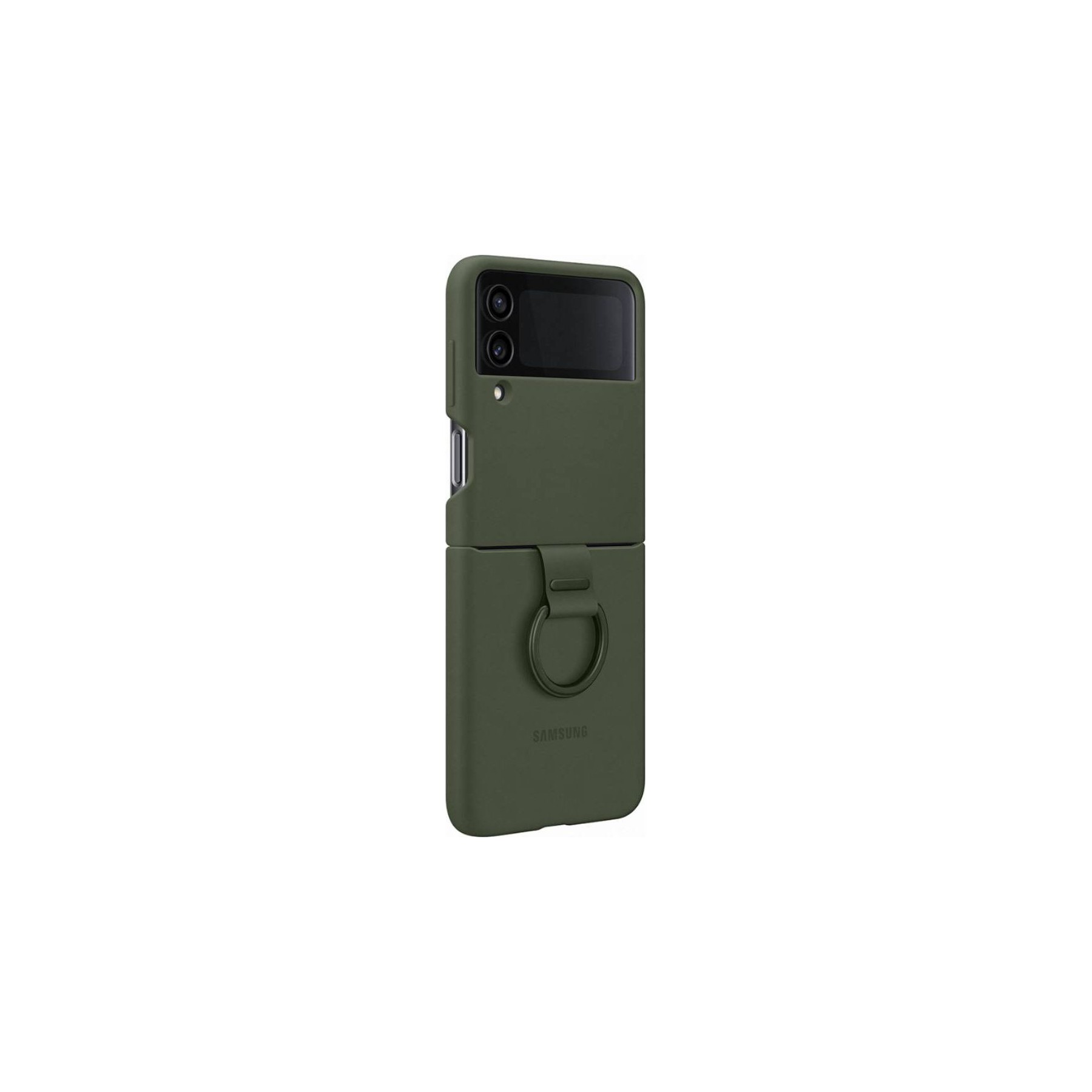 Coque SAMSUNG Z Flip 4 Silicone anneau khaki