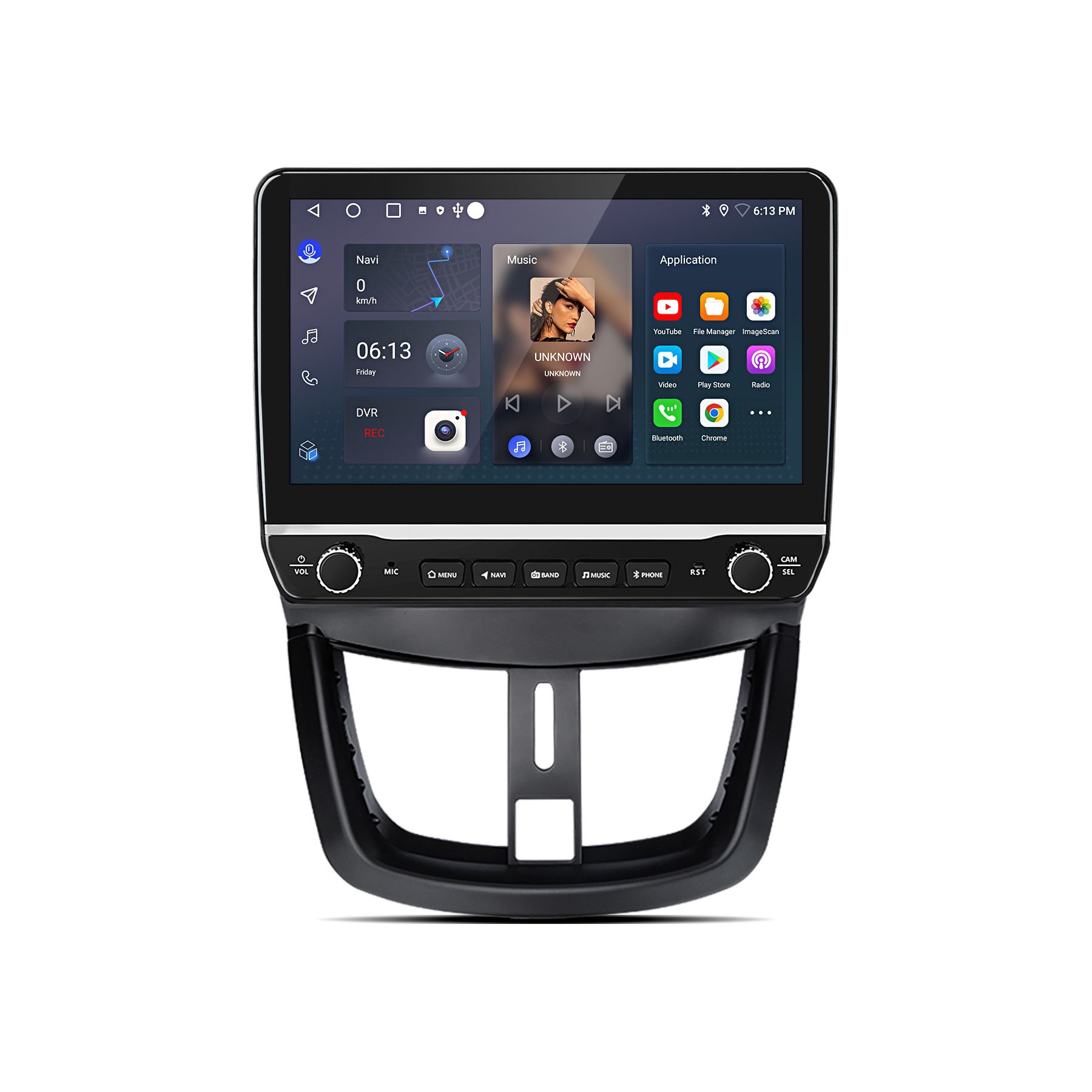 Autoradio connecté JUNSUN pour Peugeot 207 2006-2015 10" Carplay